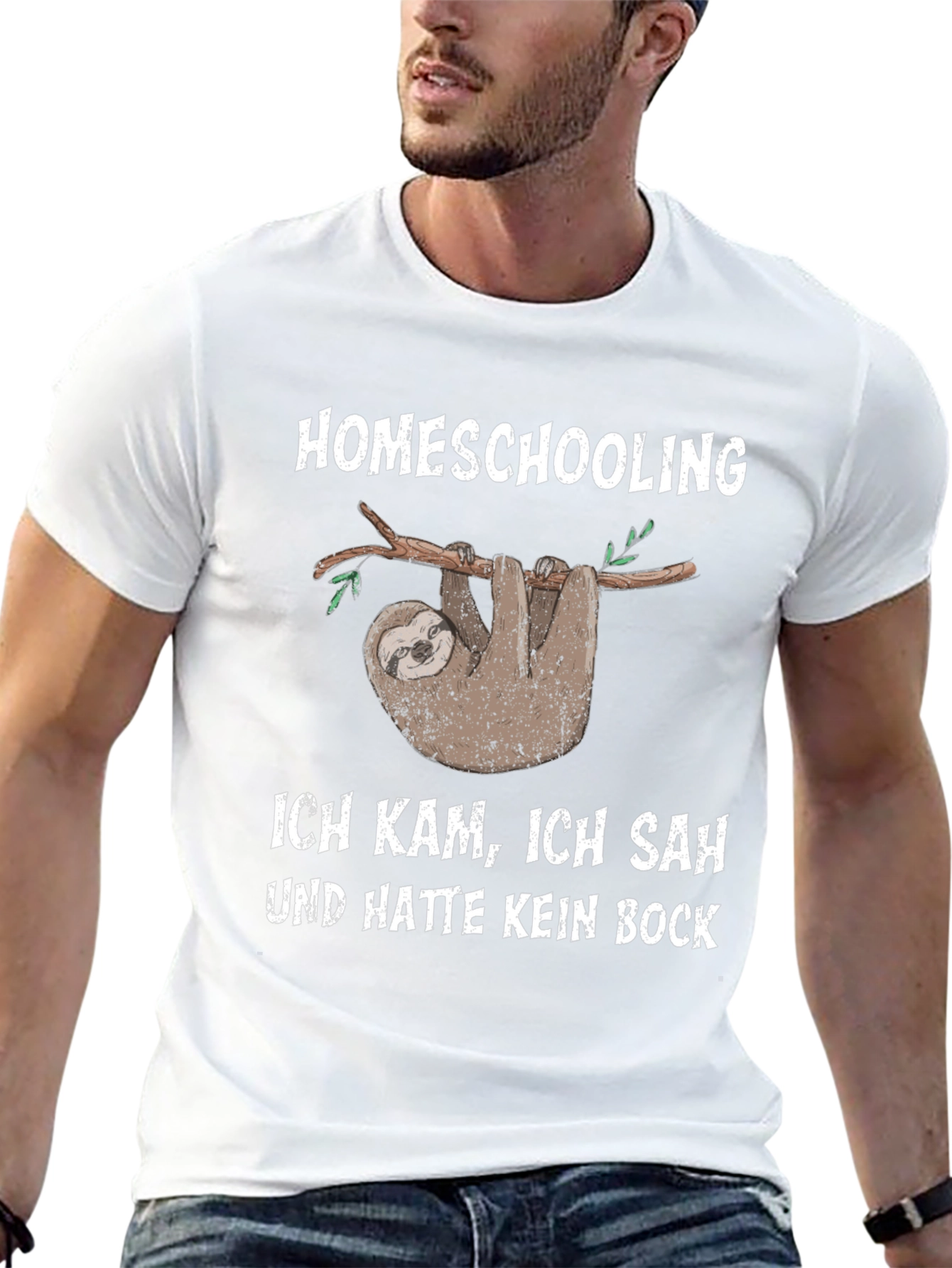 Homeschooling Sloth T-Shirt: I Came I Saw No Motivation