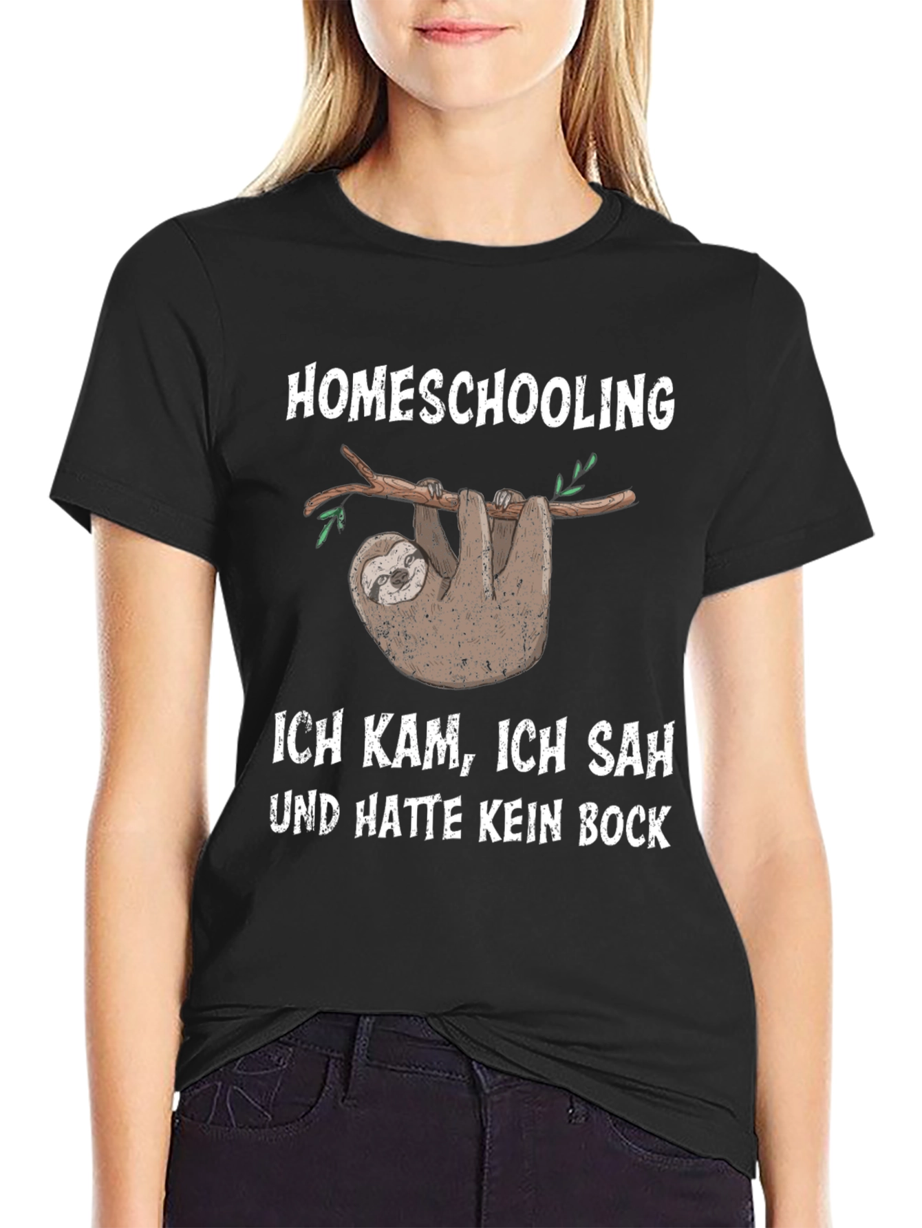 Homeschooling Sloth T-Shirt: I Came I Saw No Motivation
