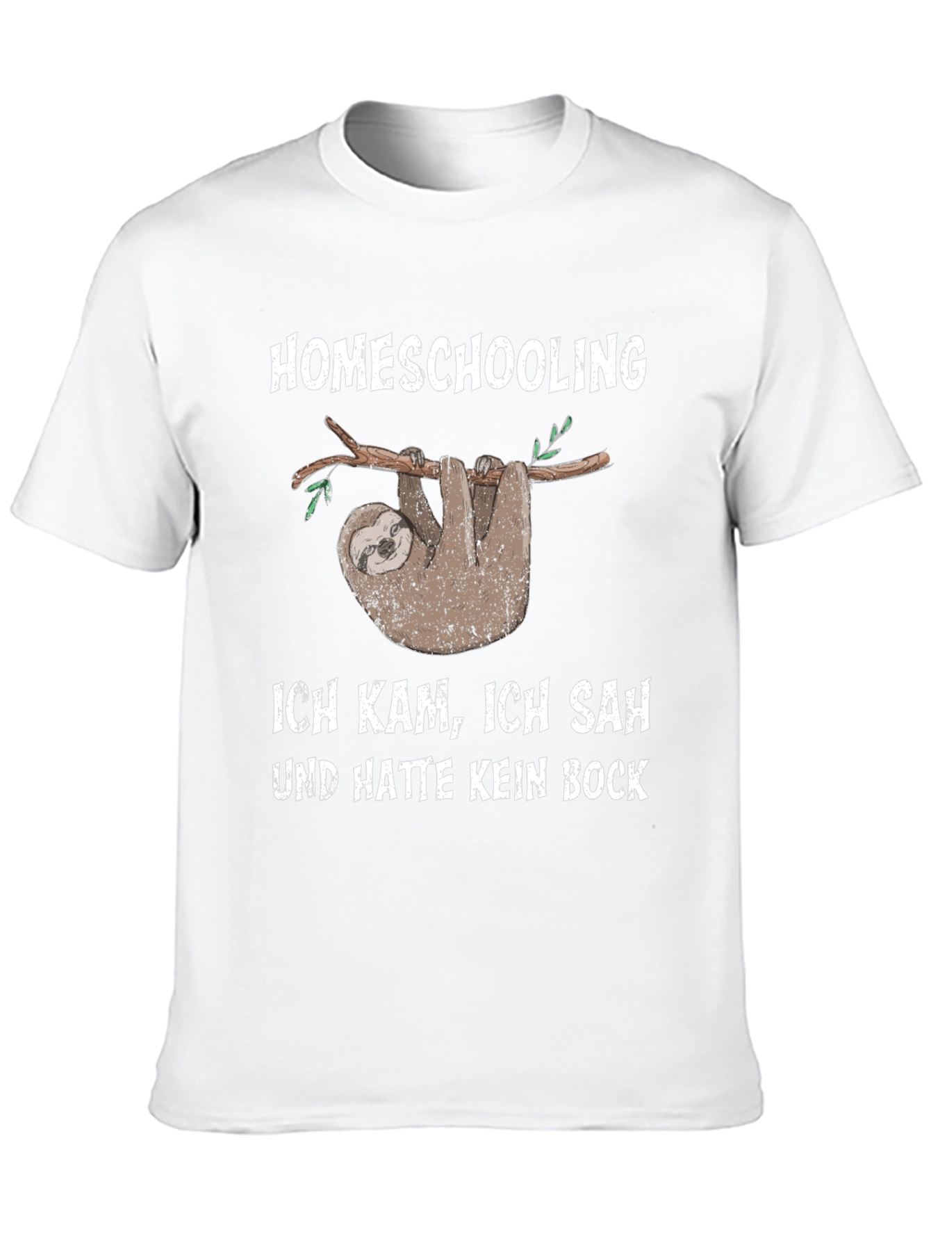 Homeschooling Sloth T-Shirt: I Came I Saw No Motivation