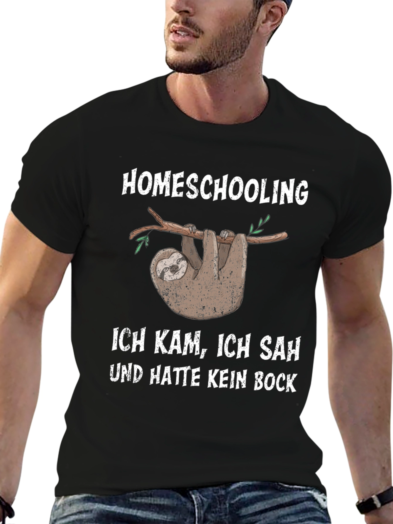 Homeschooling Sloth T-Shirt: I Came I Saw No Motivation