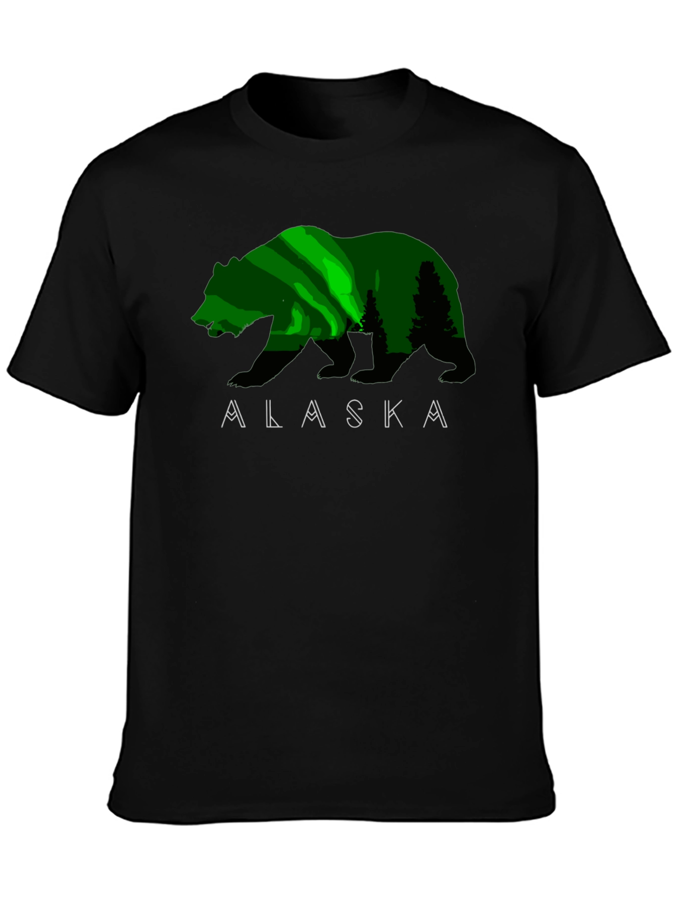 Alaska Bear Graphic Print T-Shirt