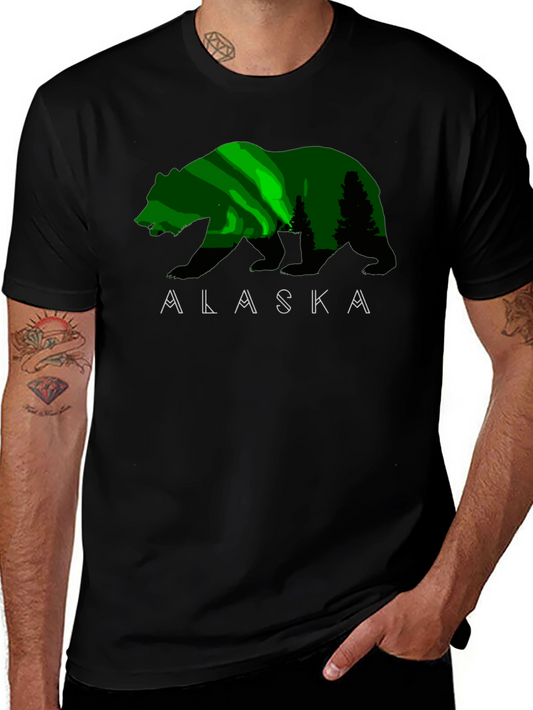 Alaska Bear Graphic Print T-Shirt