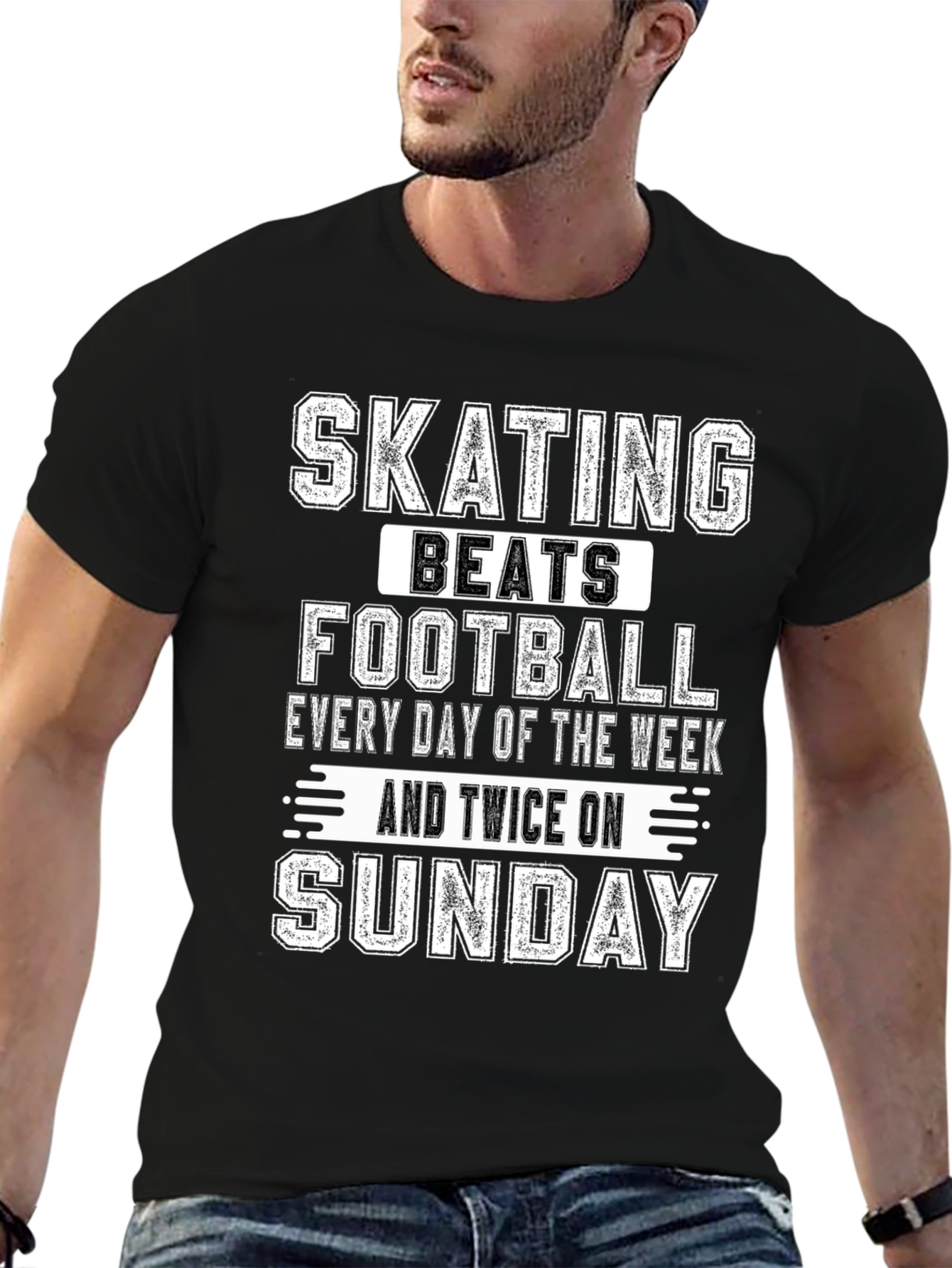 Skating Beats Football T-Shirt