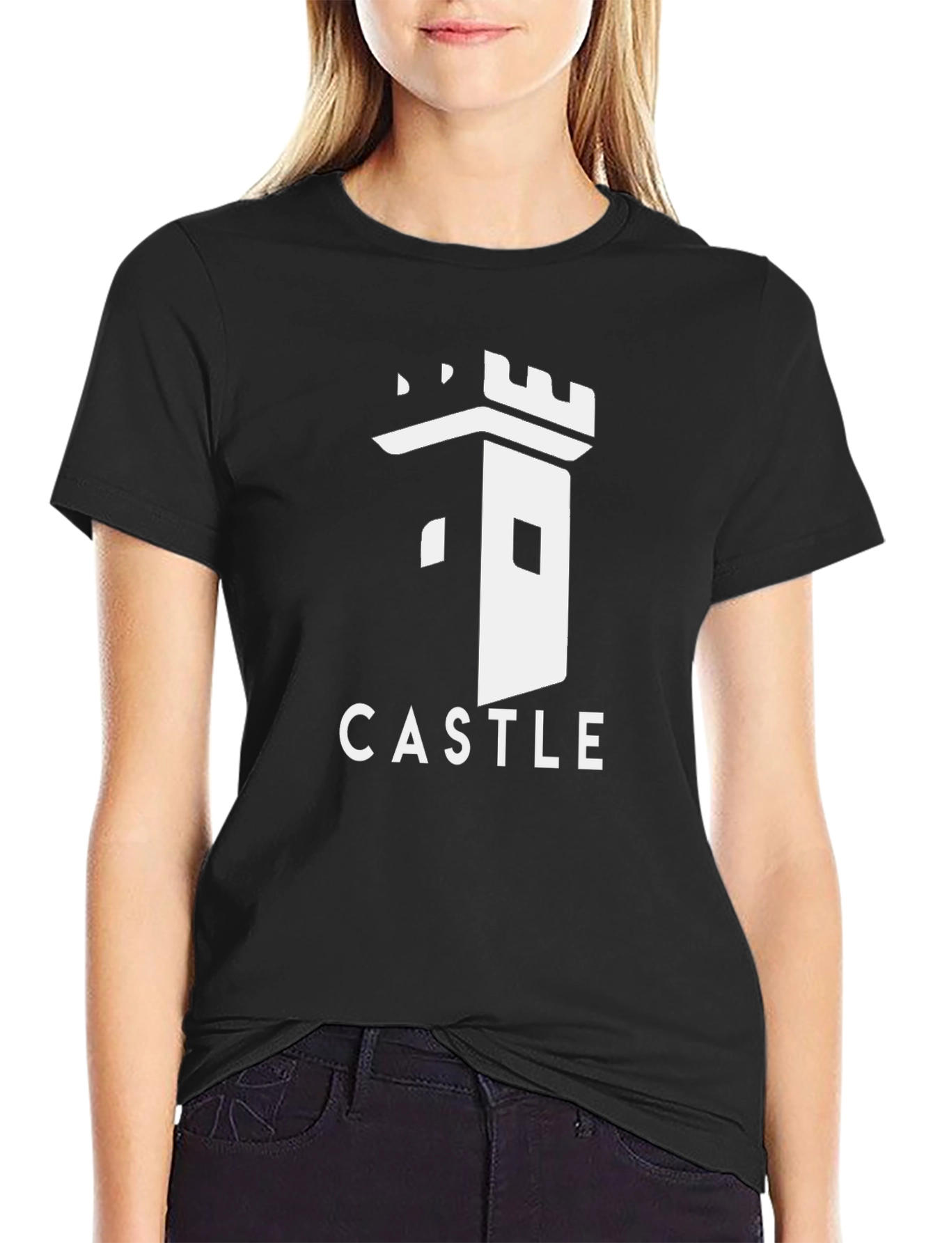 Castle Graphic T-Shirt - Black Cotton Tee