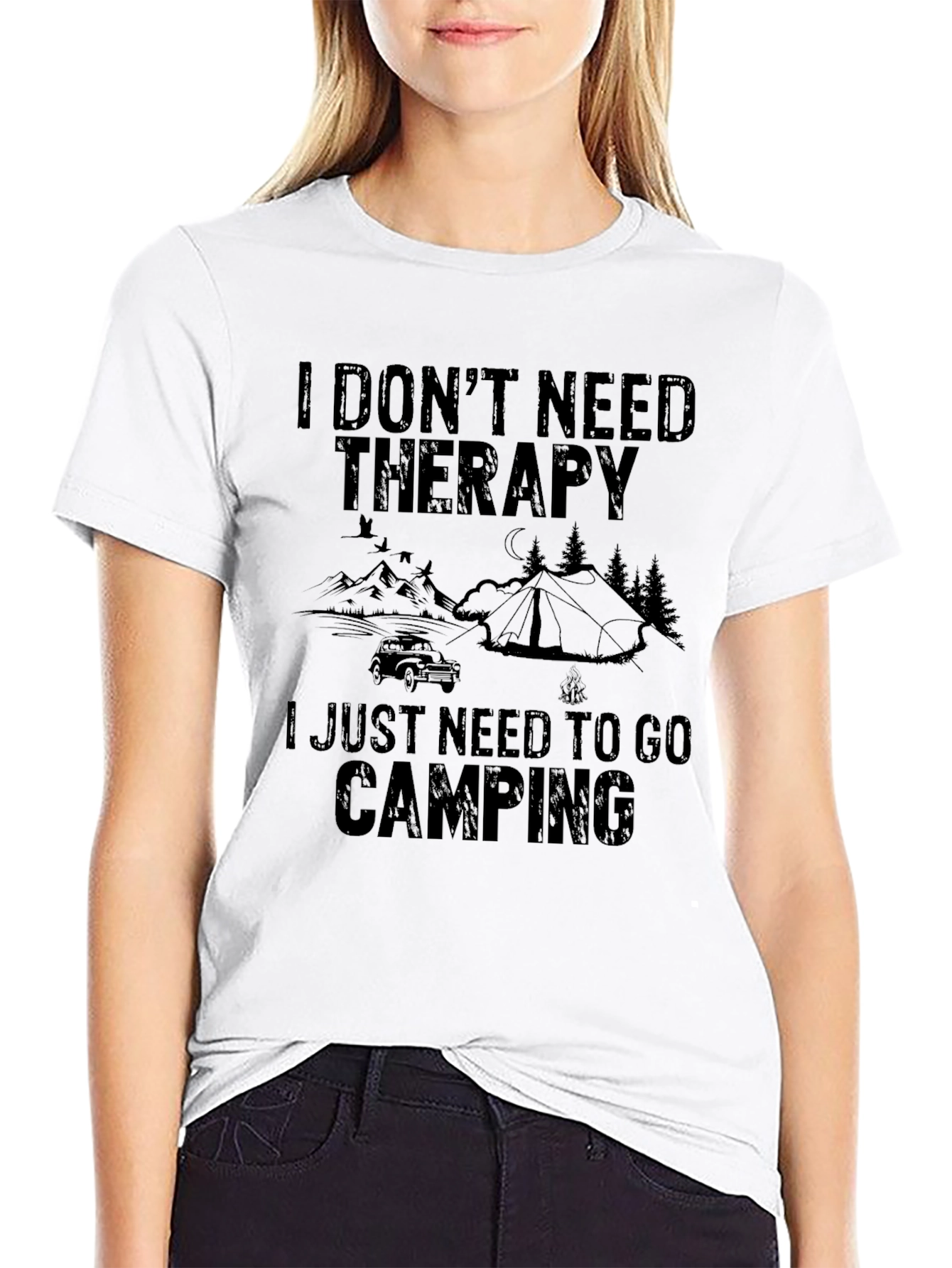 Camping Therapy T-Shirt - Nature Lover Tee