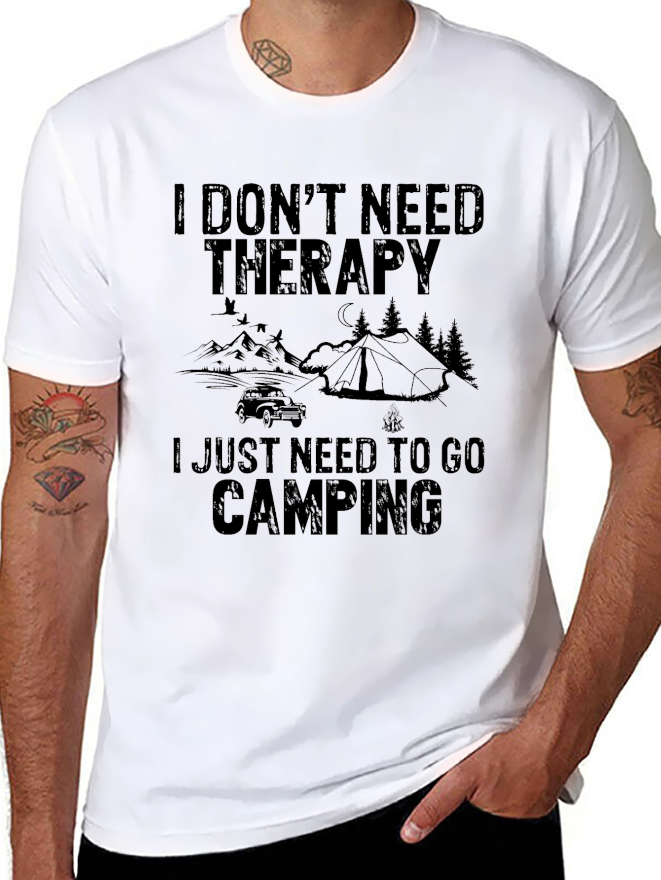 Camping Therapy T-Shirt - Nature Lover Tee