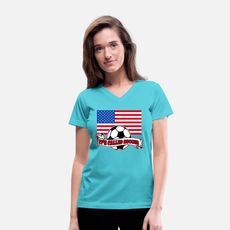 Itis Called Soccer With American Flag And Soccer