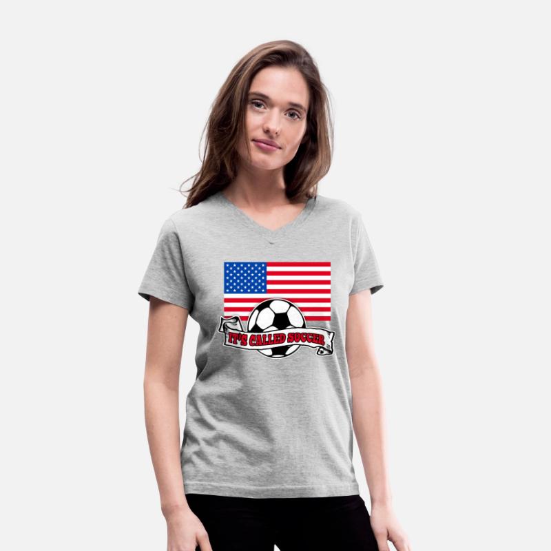 Itis Called Soccer With American Flag And Soccer