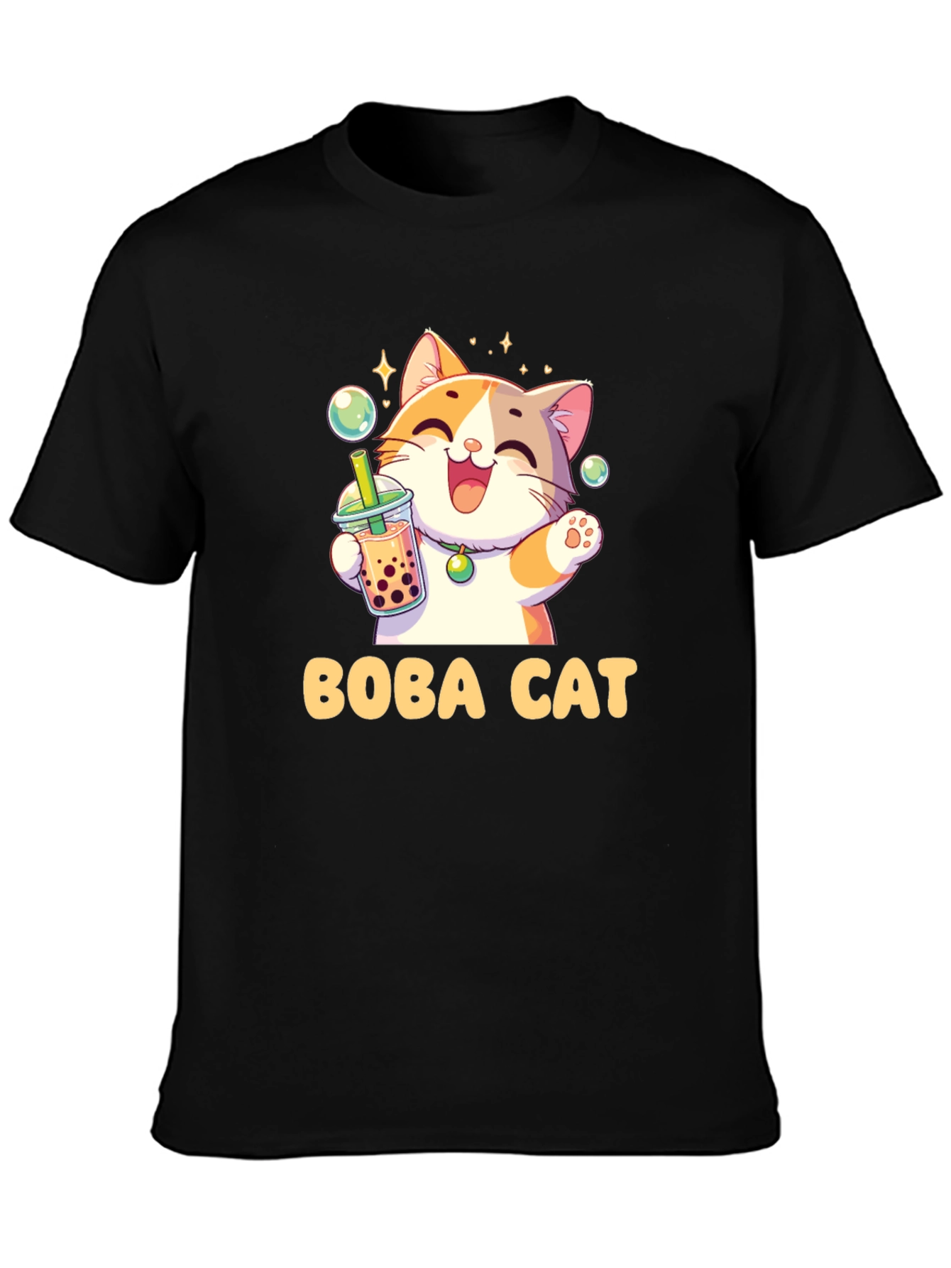 Boba Cat T-Shirt - Cute Kawaii Style
