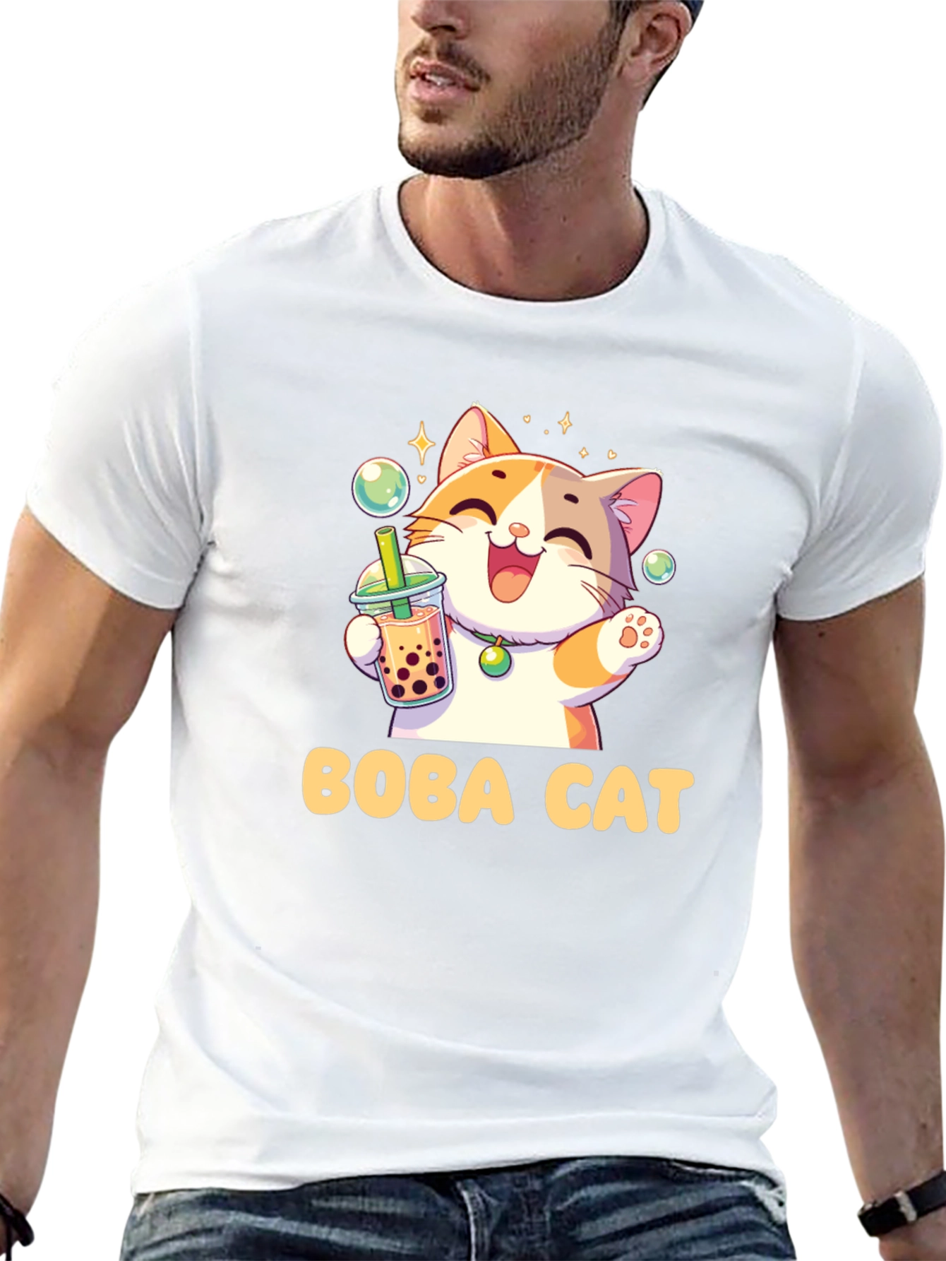Boba Cat T-Shirt - Cute Kawaii Style