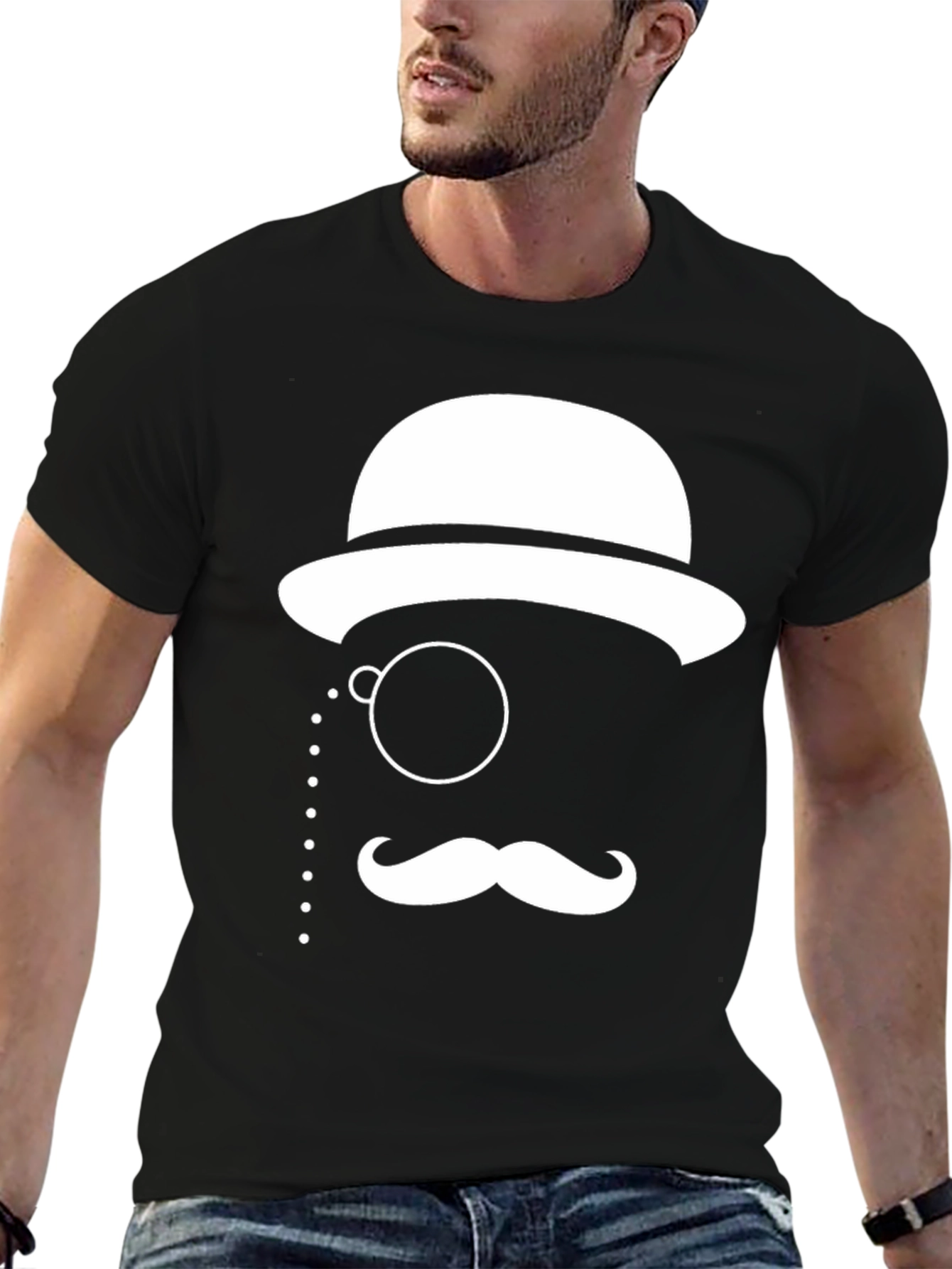 Monocle Man Graphic Tee - Unique Style