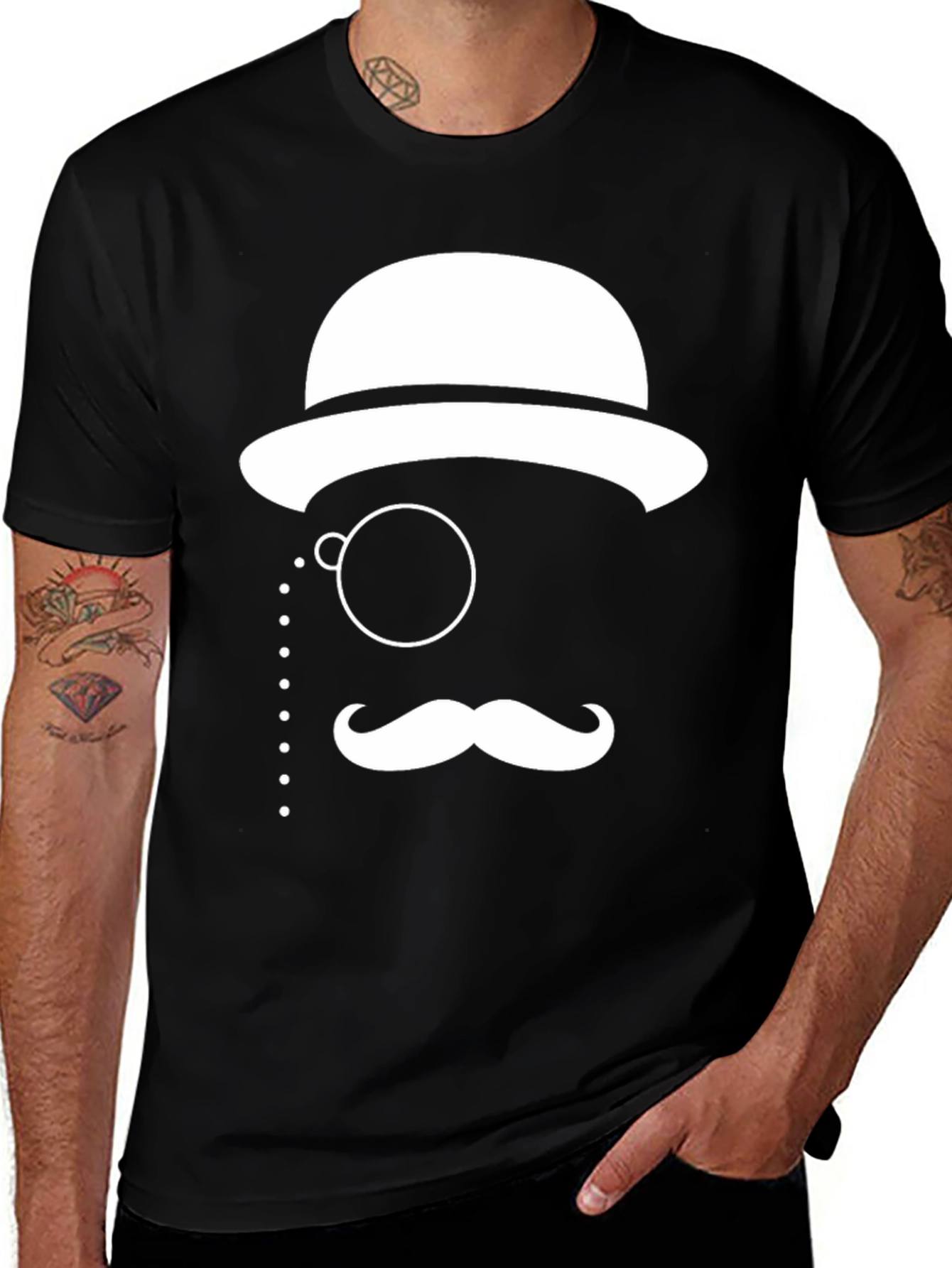 Monocle Man Graphic Tee - Unique Style