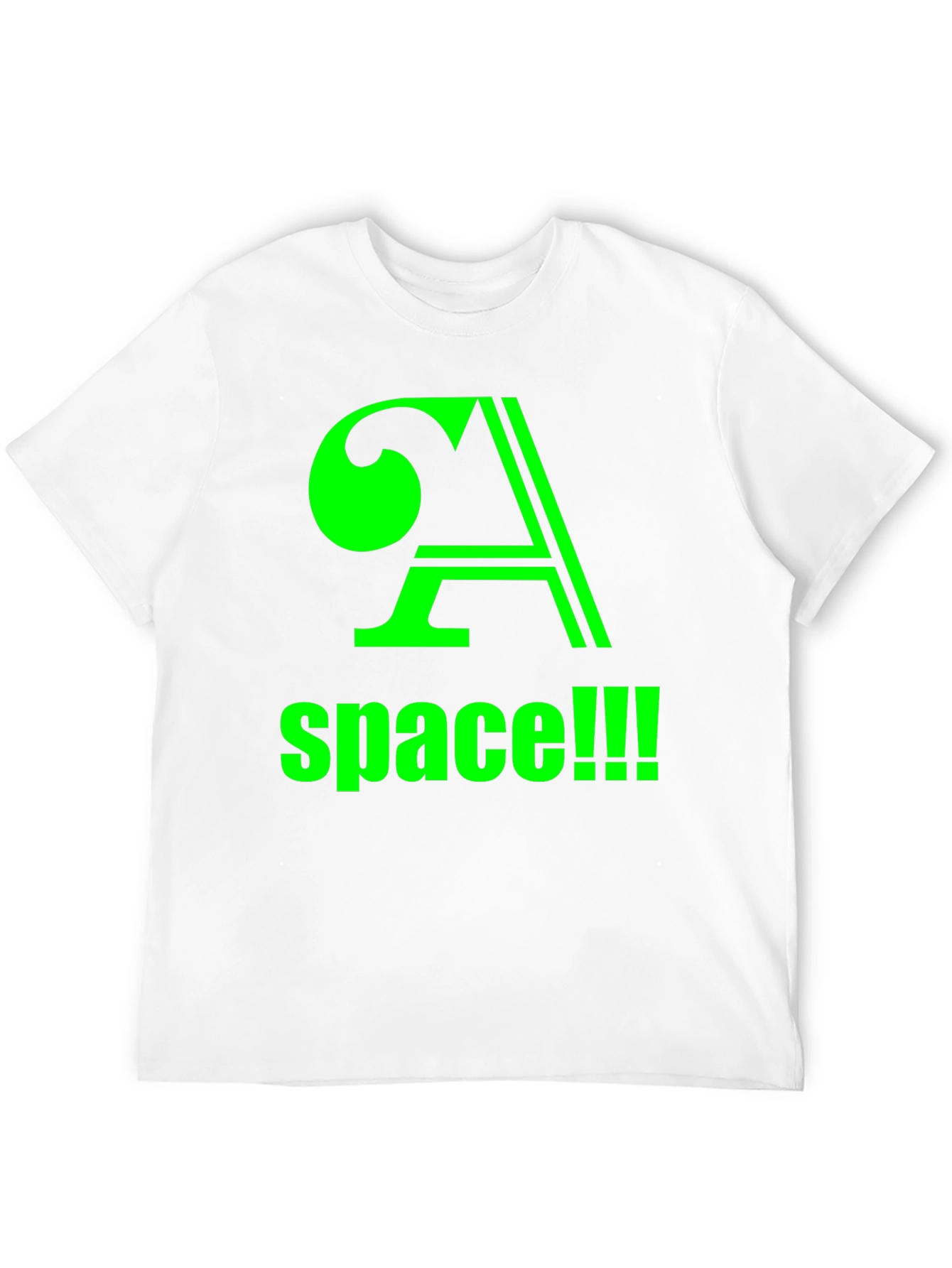Space! Black T-Shirt with Green Graphic