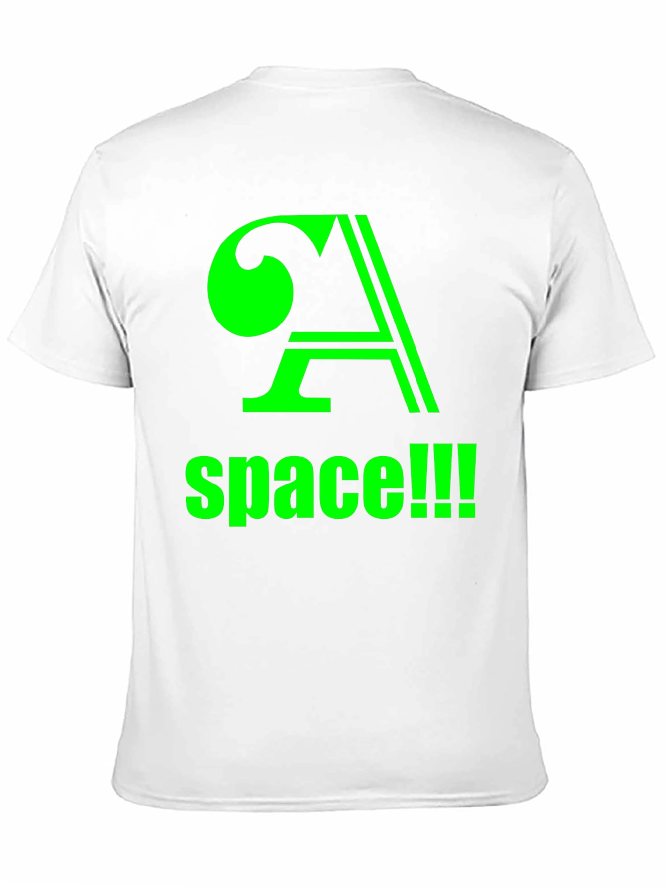 Space! Black T-Shirt with Green Graphic