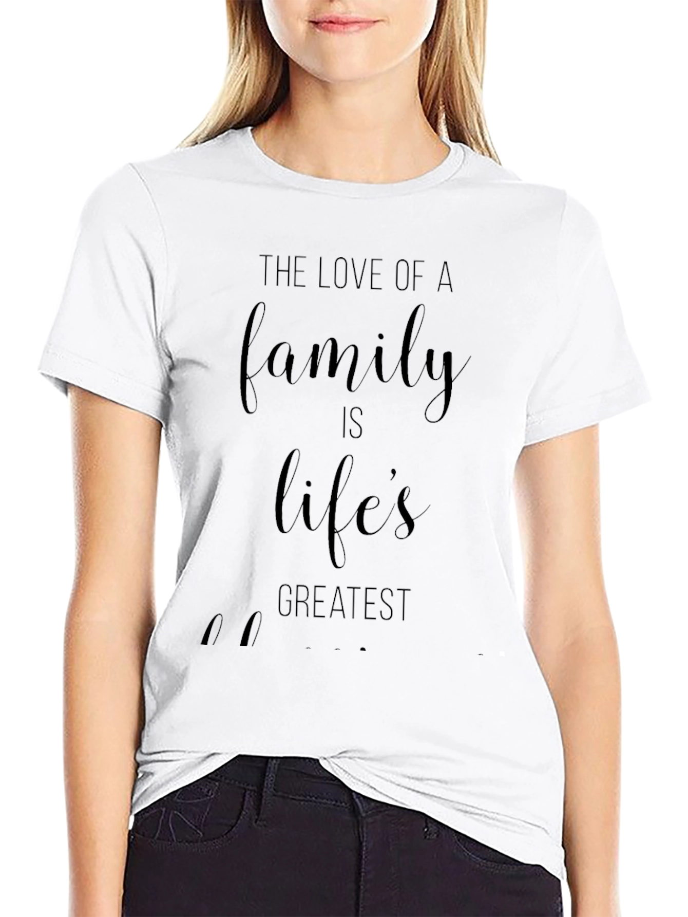 Love of Family Black Graphic Tee