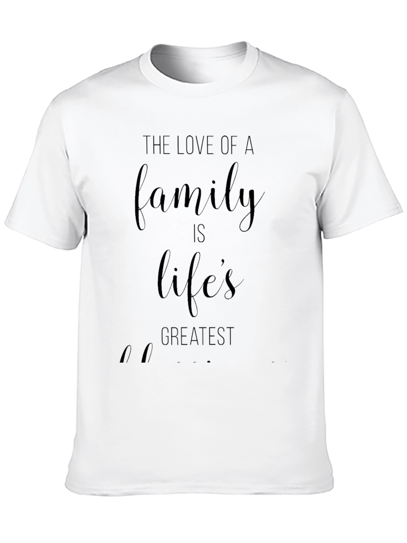Love of Family Black Graphic Tee