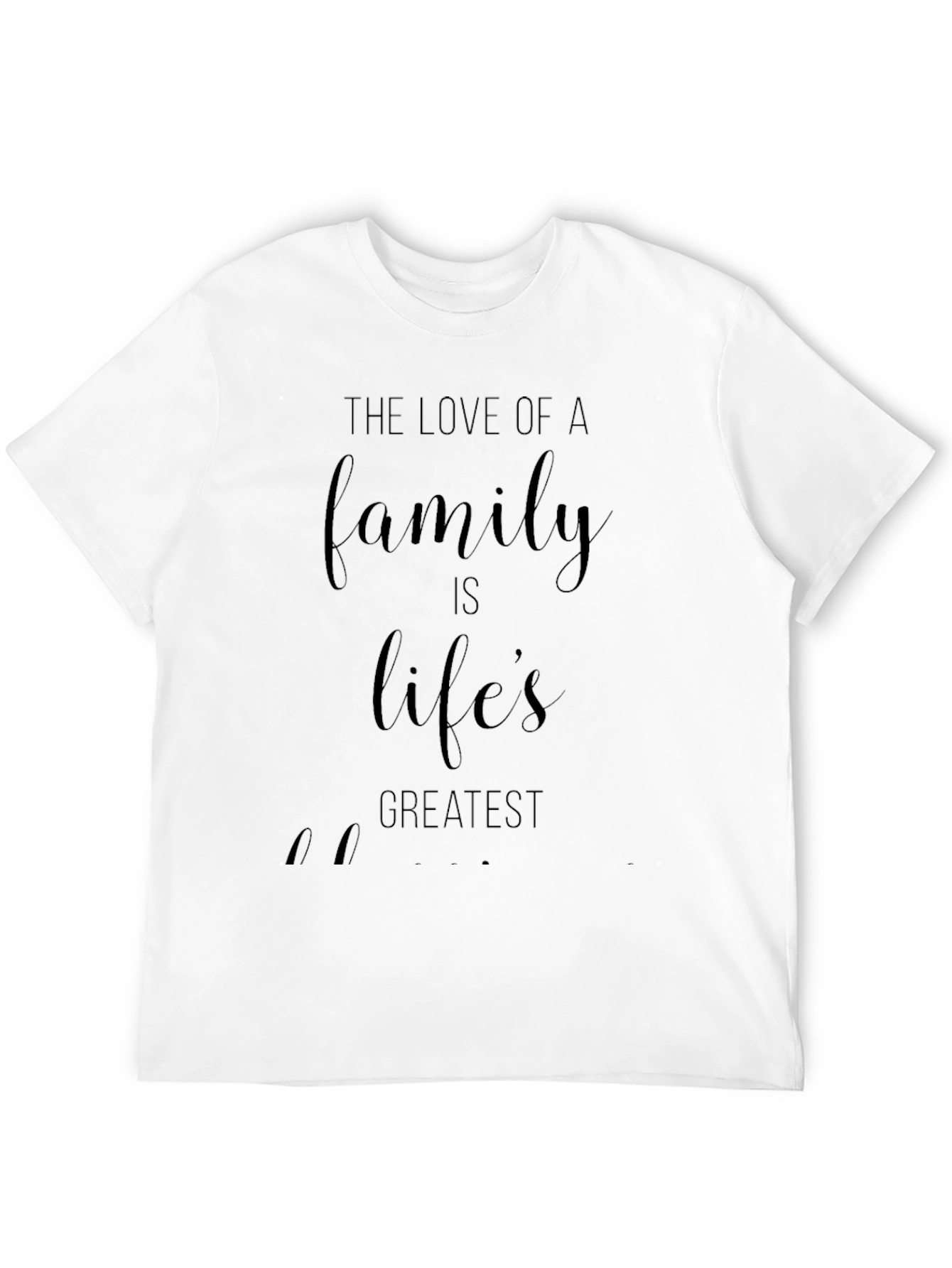 Love of Family Black Graphic Tee