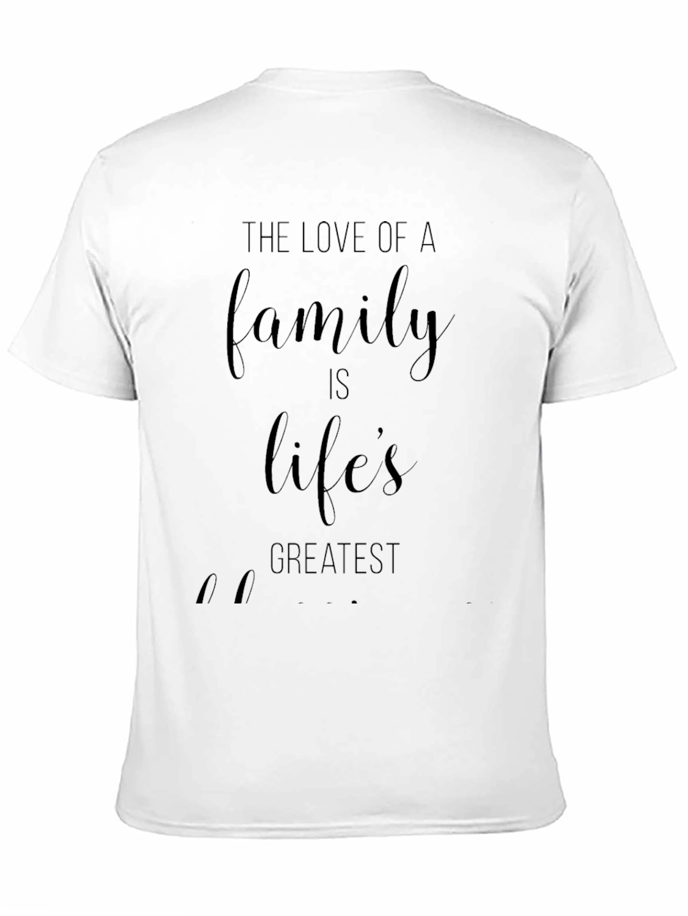 Love of Family Black Graphic Tee