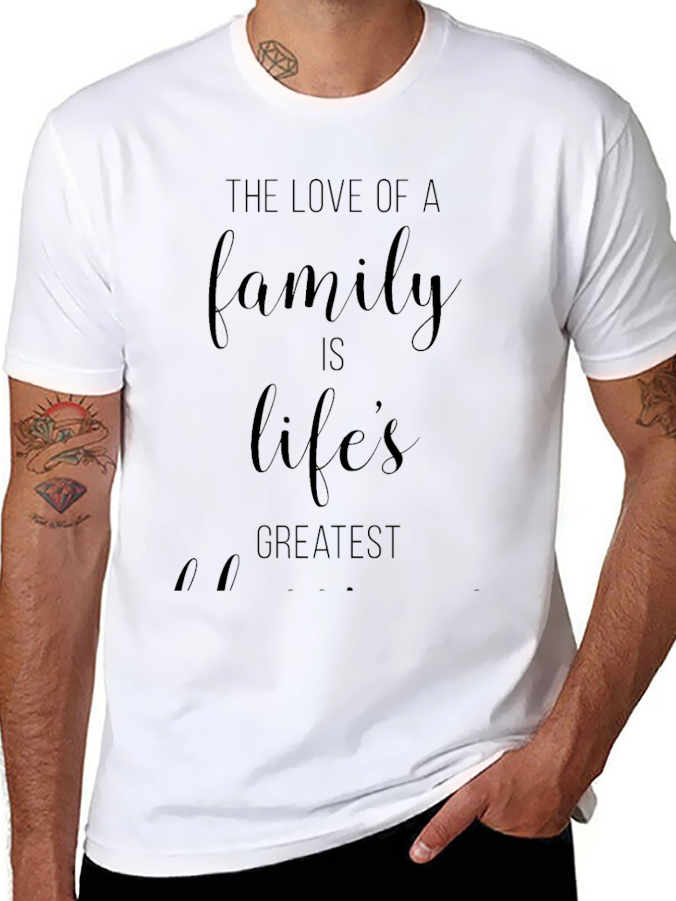 Love of Family Black Graphic Tee