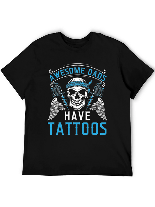Awesome Dads Have Tattoos Graphic Tee