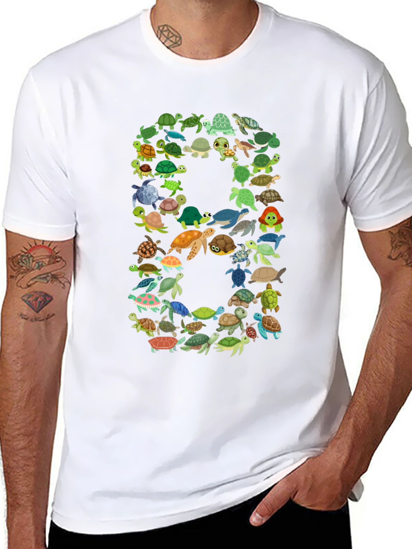 Turtle Number 8 Graphic T-Shirt