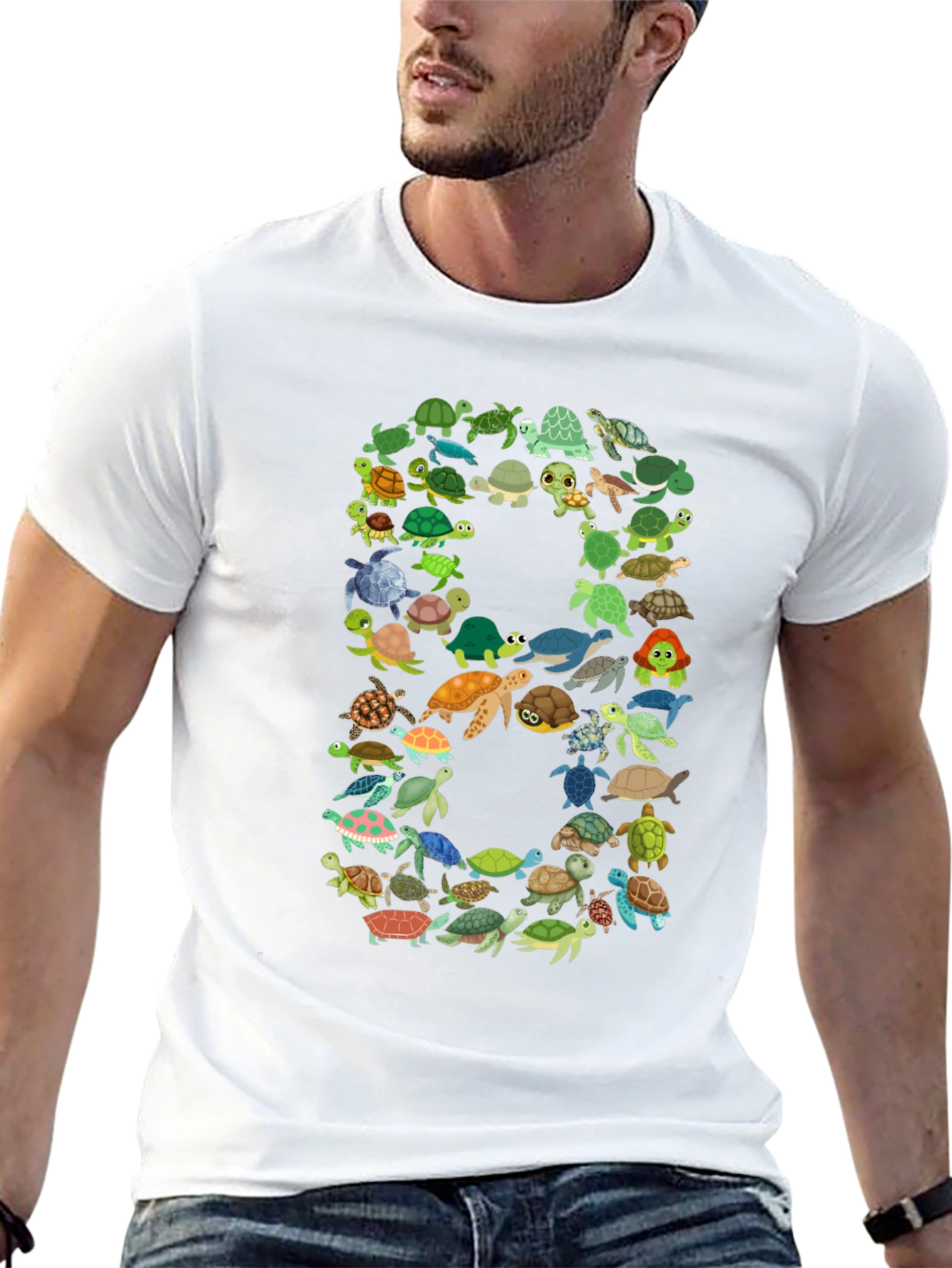 Turtle Number 8 Graphic T-Shirt