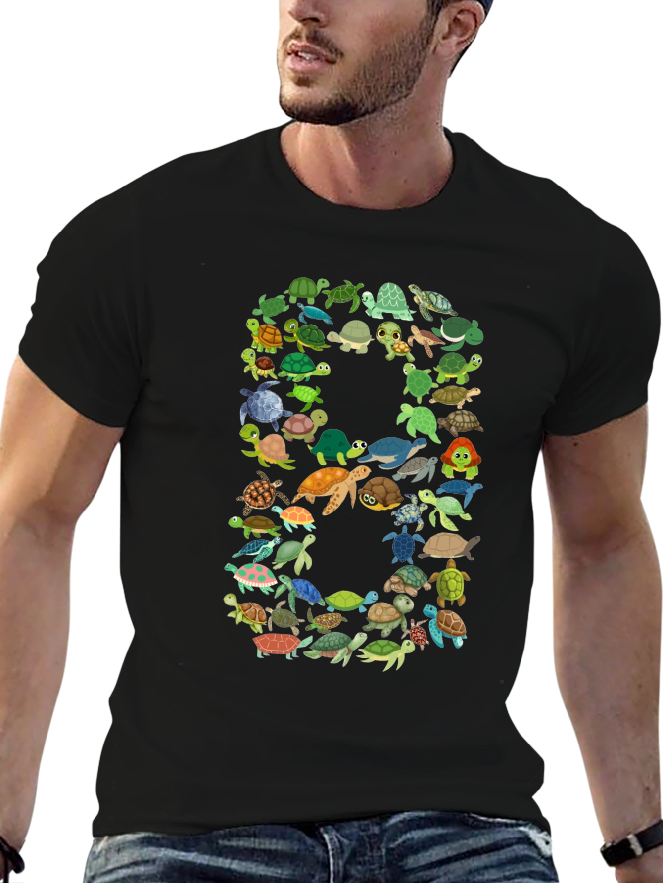 Turtle Number 8 Graphic T-Shirt