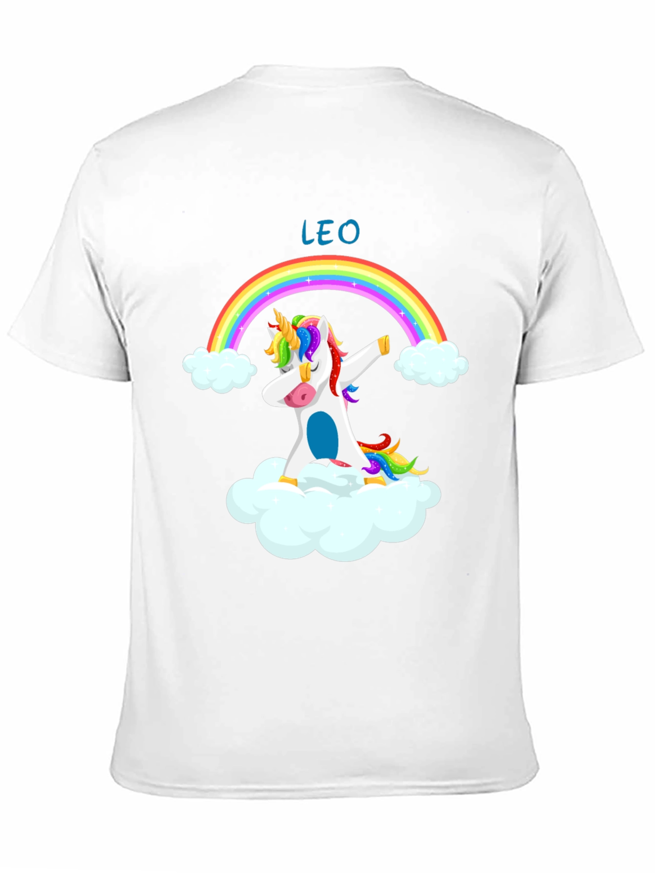 Leo Unicorn Dab Rainbow T-Shirt