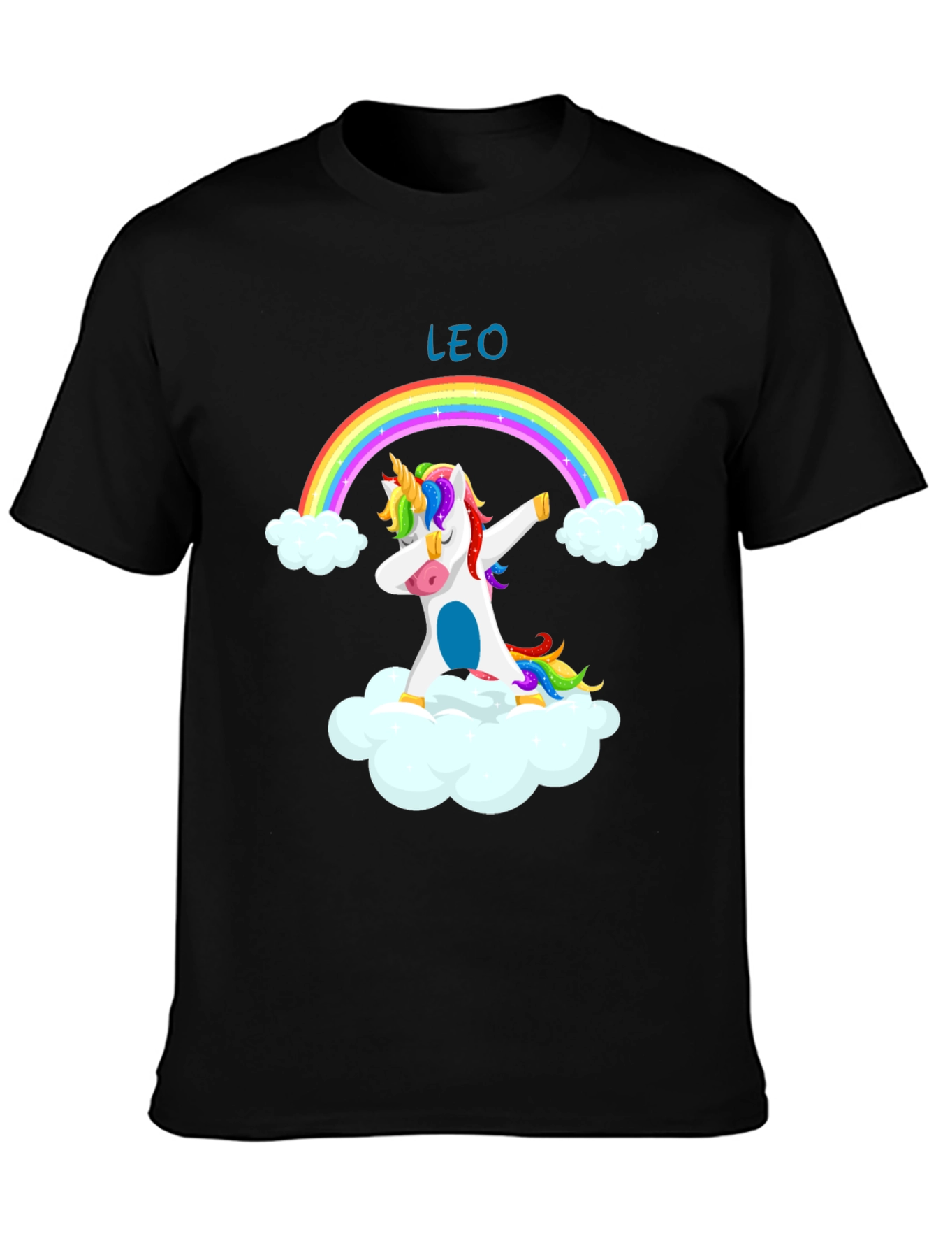 Leo Unicorn Dab Rainbow T-Shirt