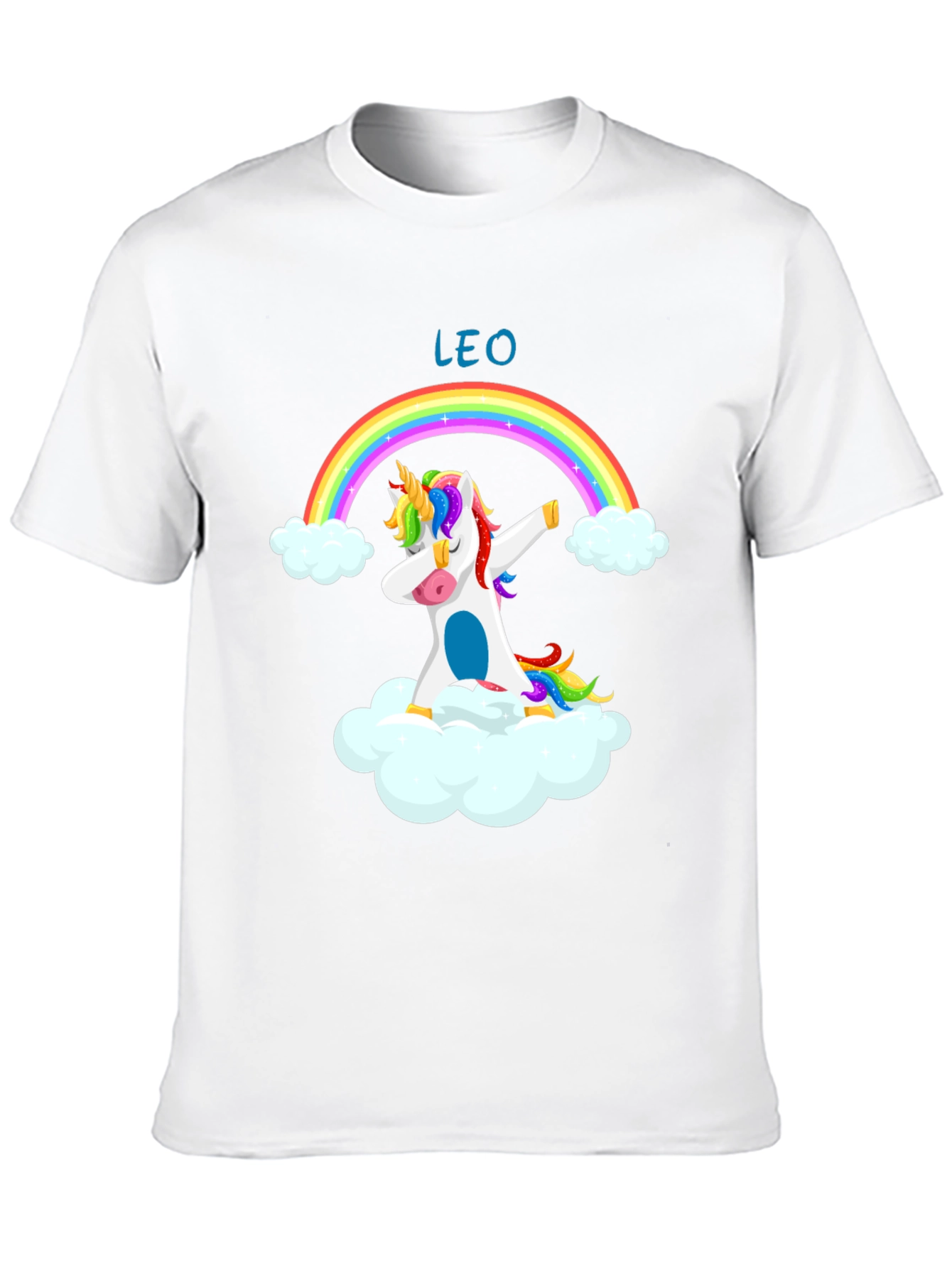 Leo Unicorn Dab Rainbow T-Shirt