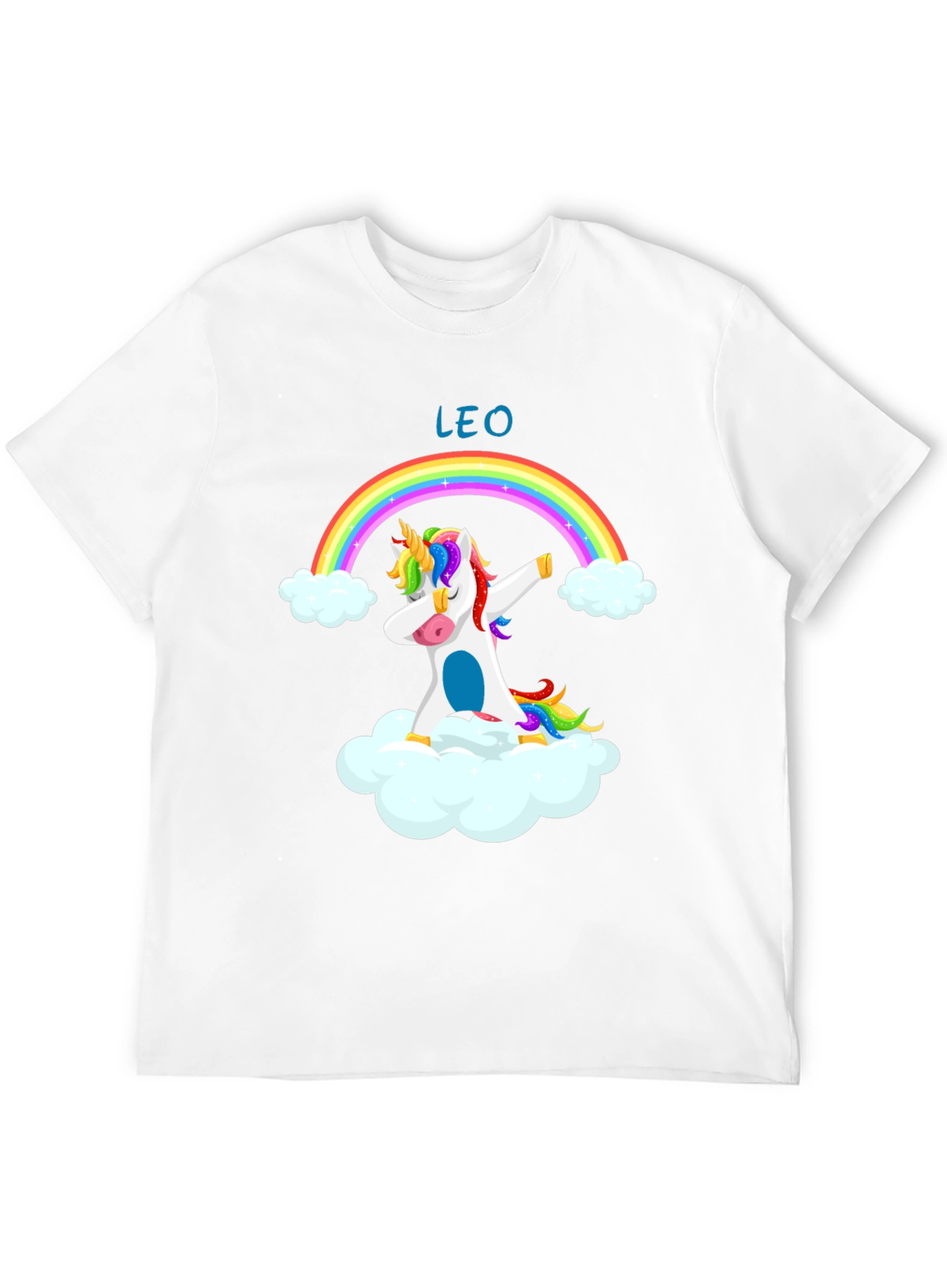 Leo Unicorn Dab Rainbow T-Shirt