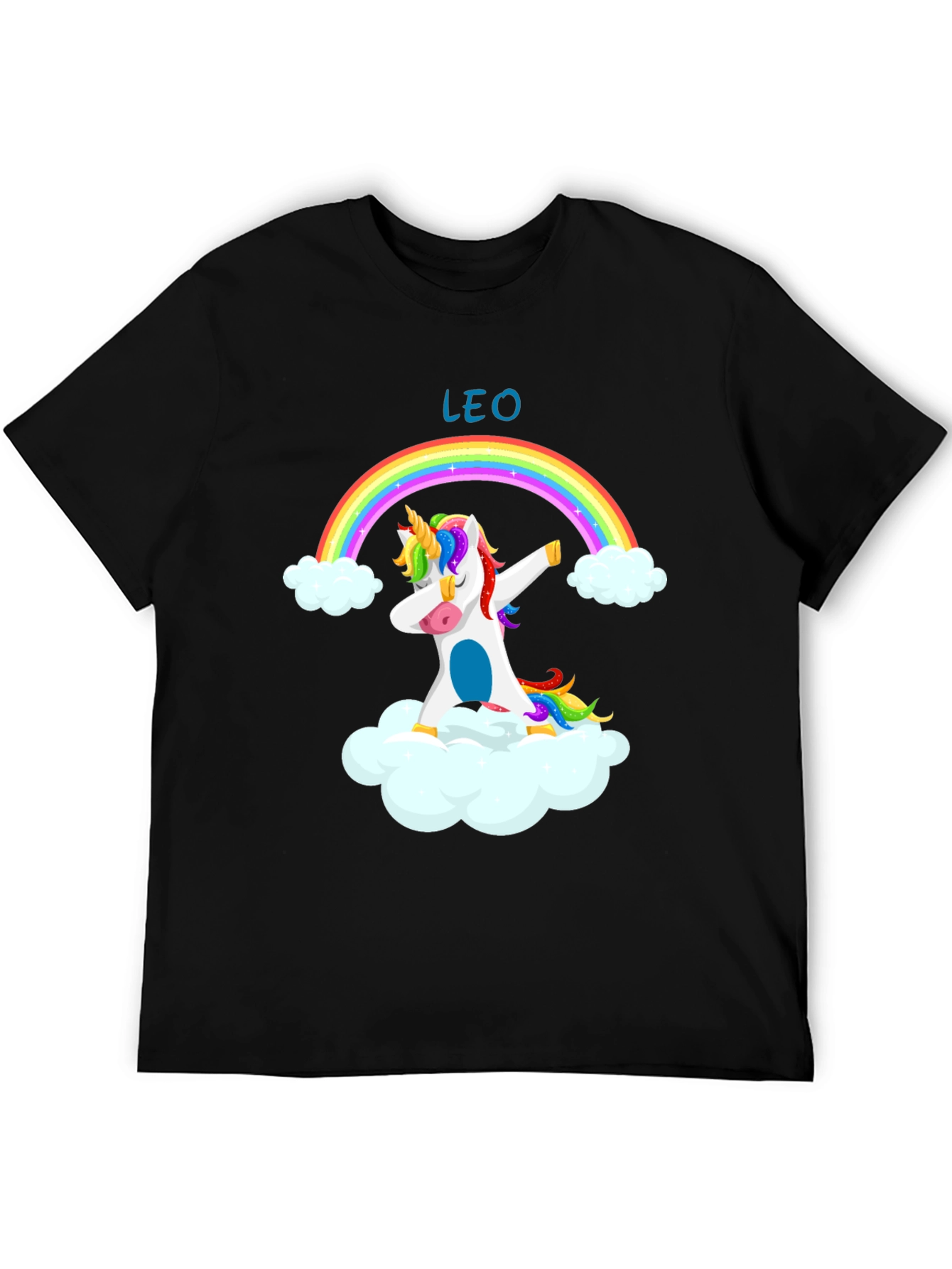 Leo Unicorn Dab Rainbow T-Shirt