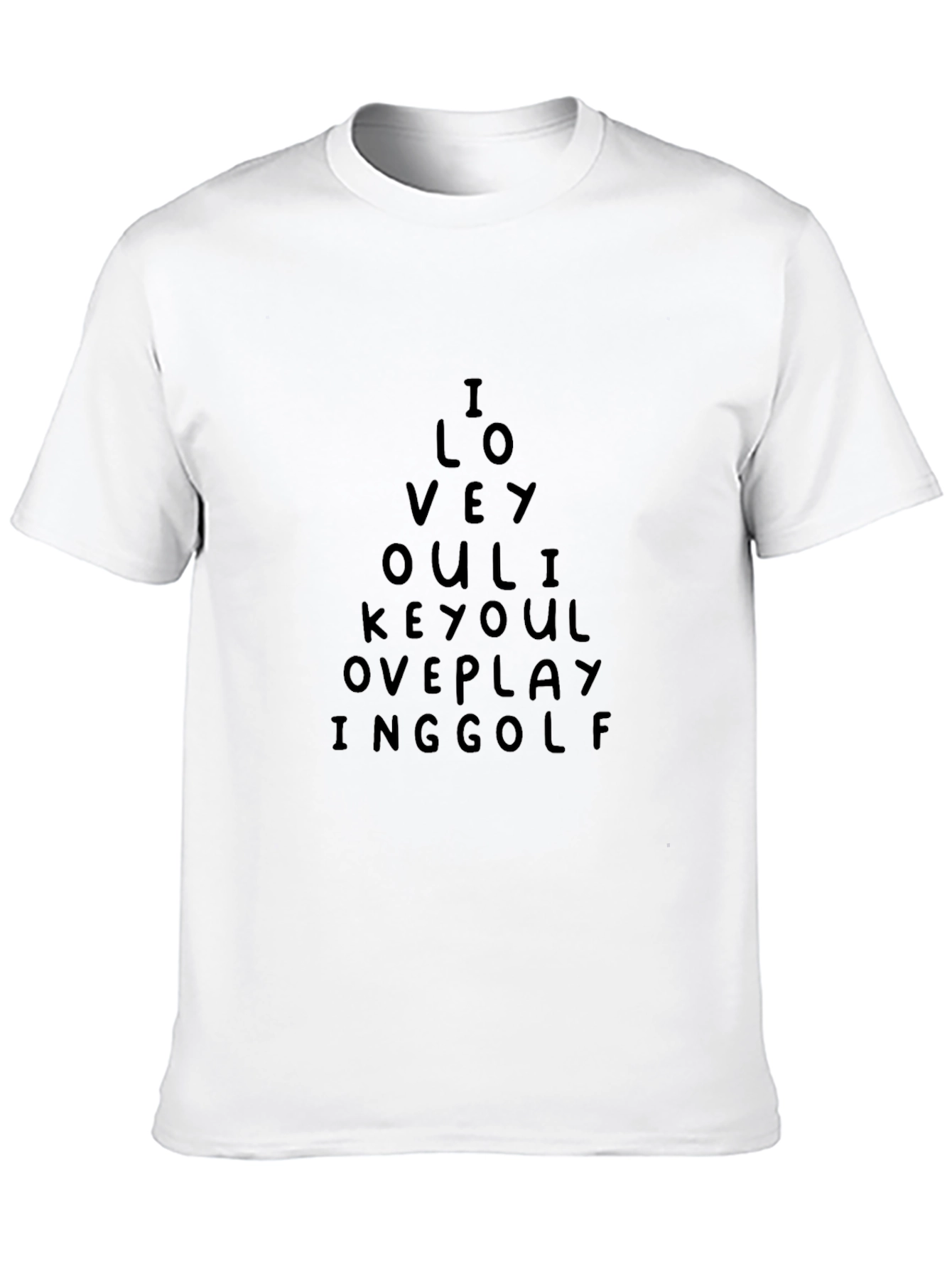 I Love You Like Over Playing Golf Black T-Shirt