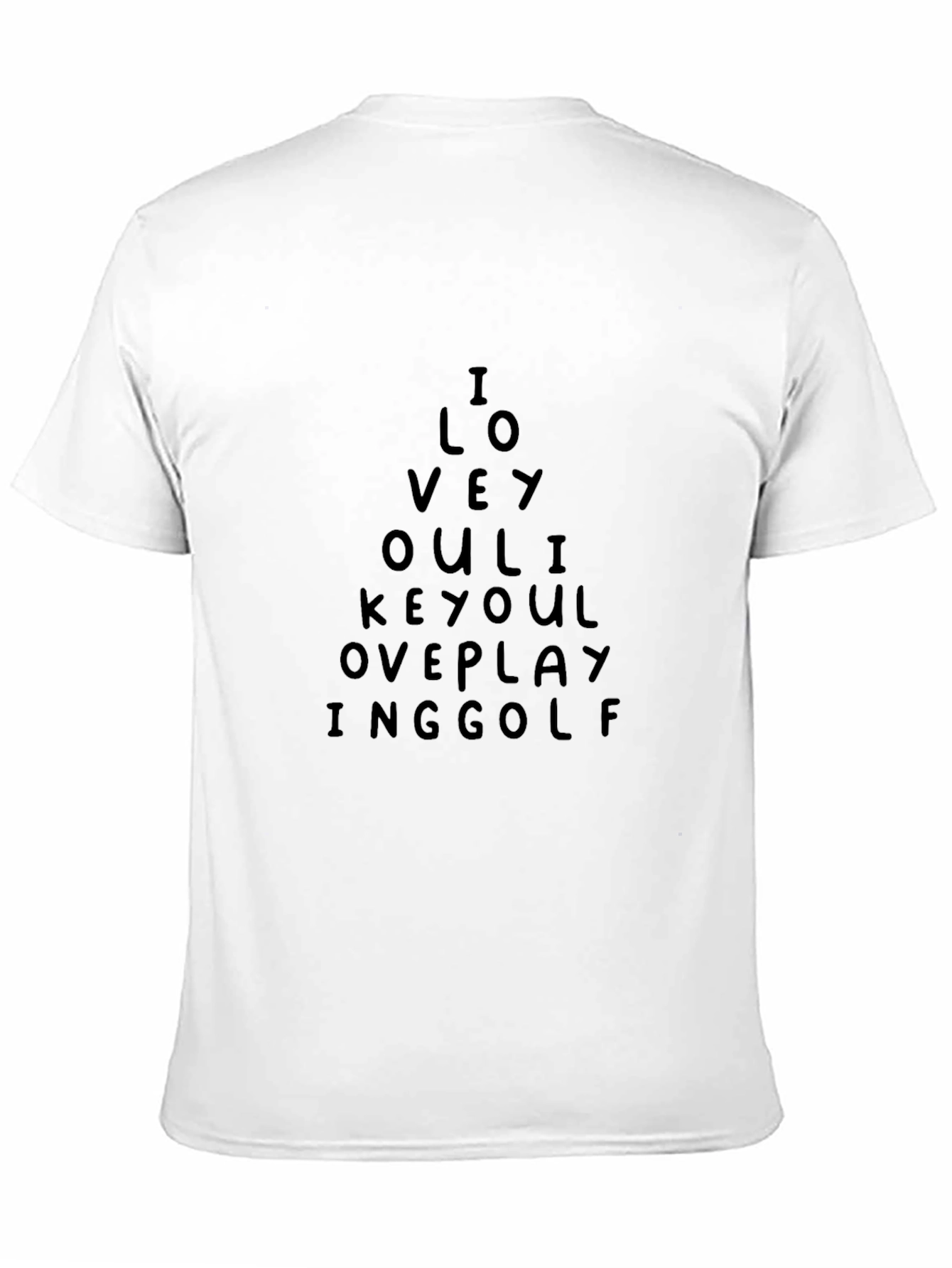 I Love You Like Over Playing Golf Black T-Shirt