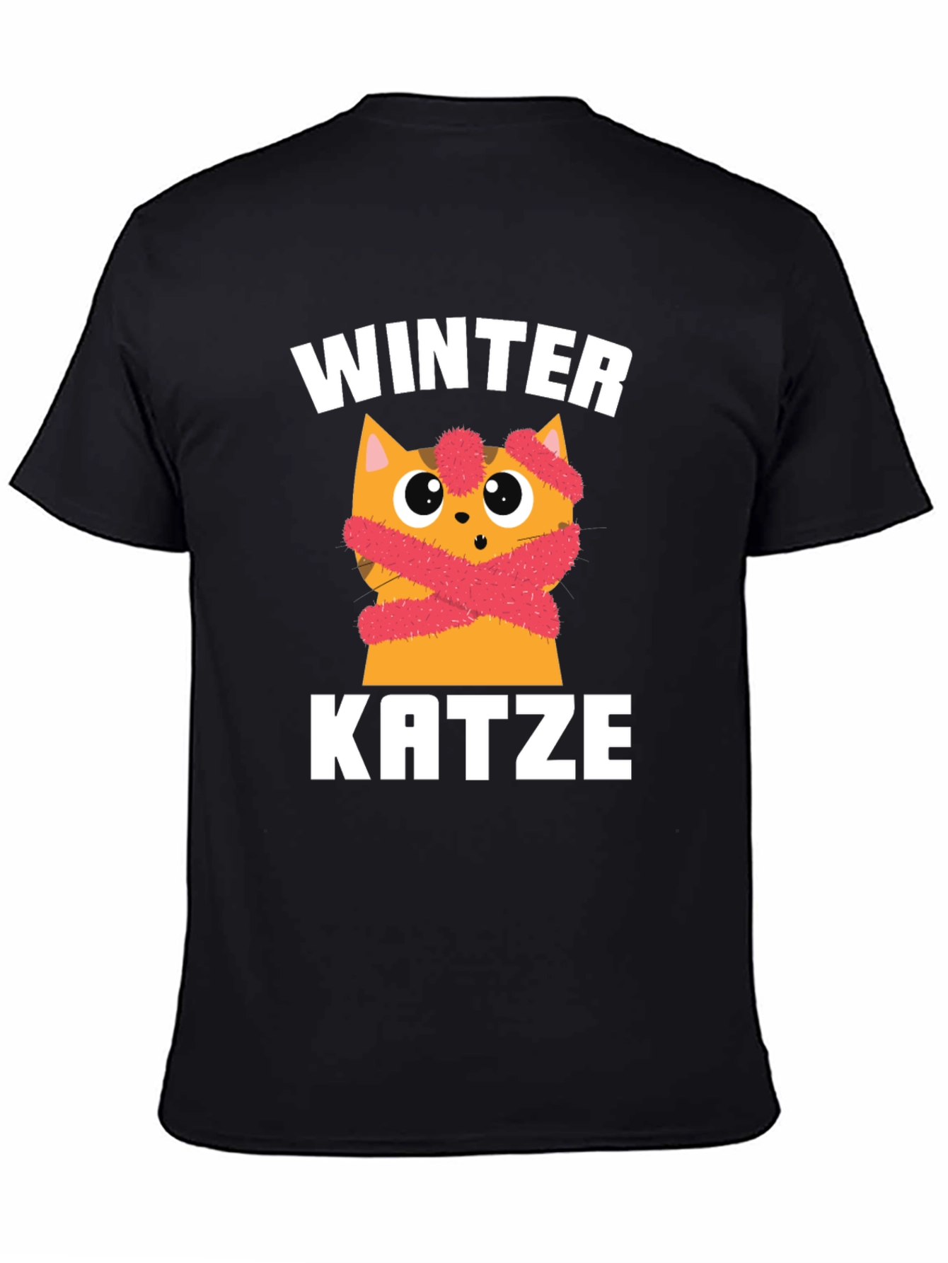 Winter Katze T-Shirt | Cute Cat in Scarf