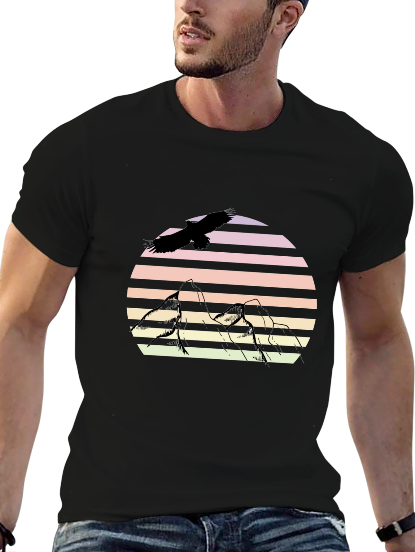 Retro Mountain Eagle T-Shirt