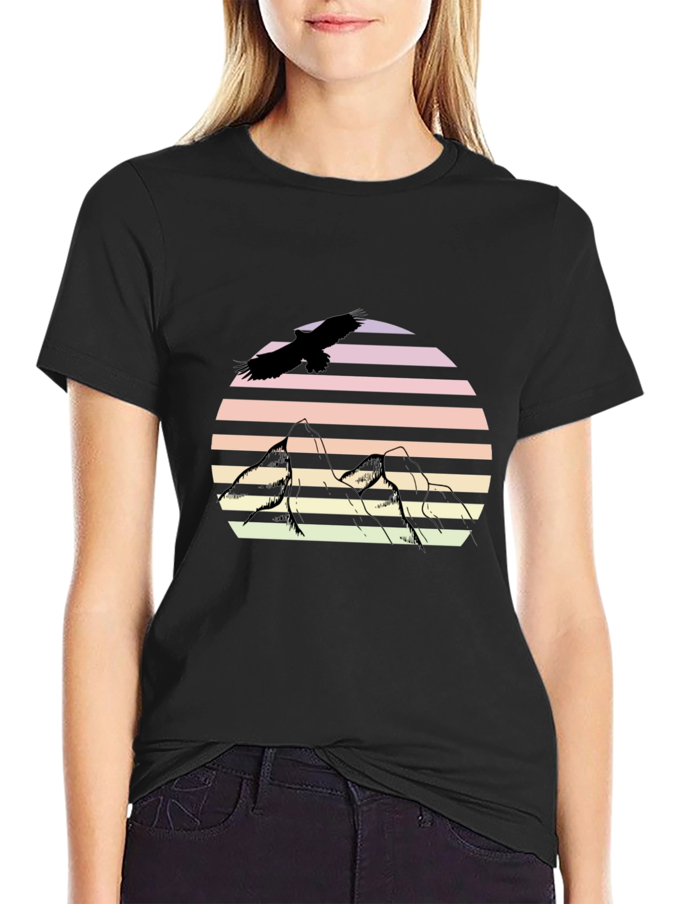 Retro Mountain Eagle T-Shirt