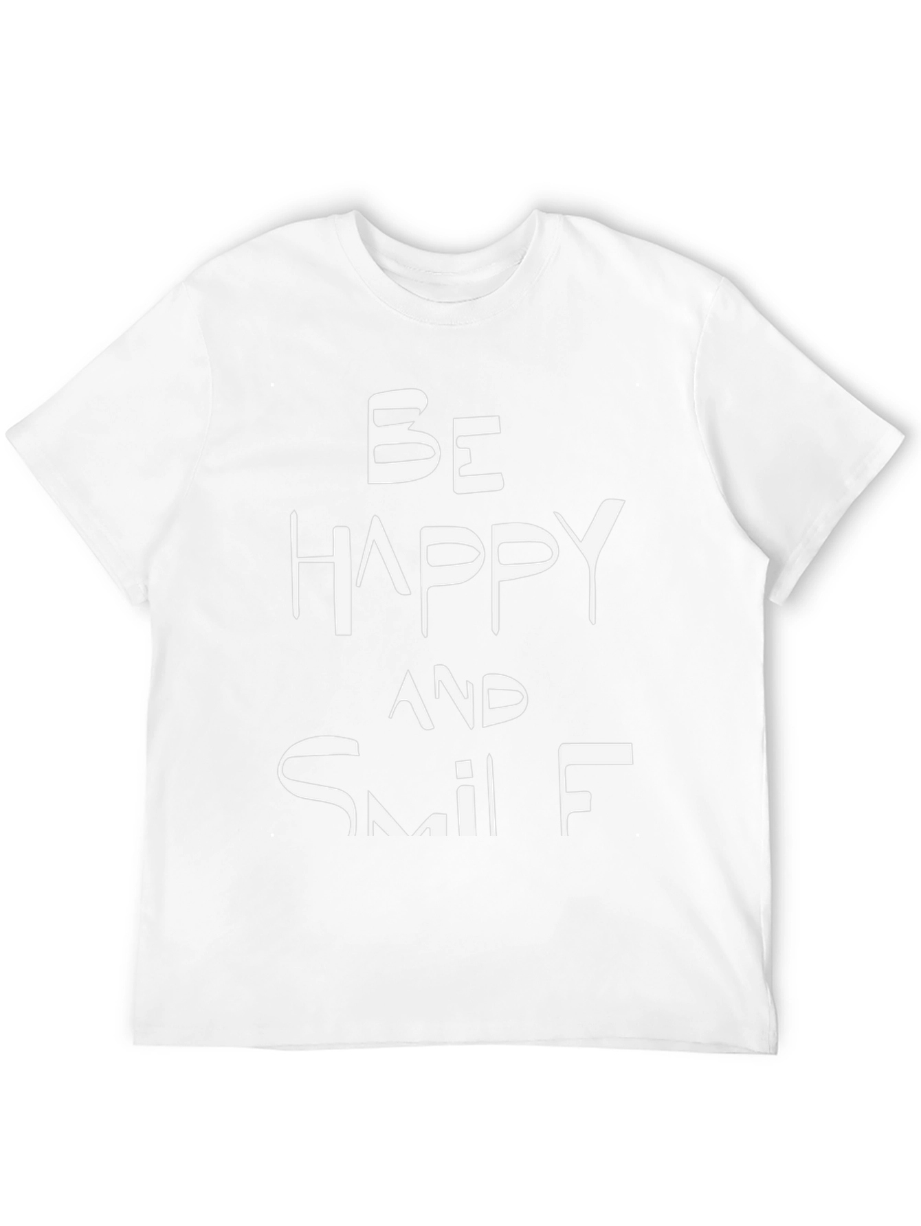 Be Happy and Smile Black T-Shirt