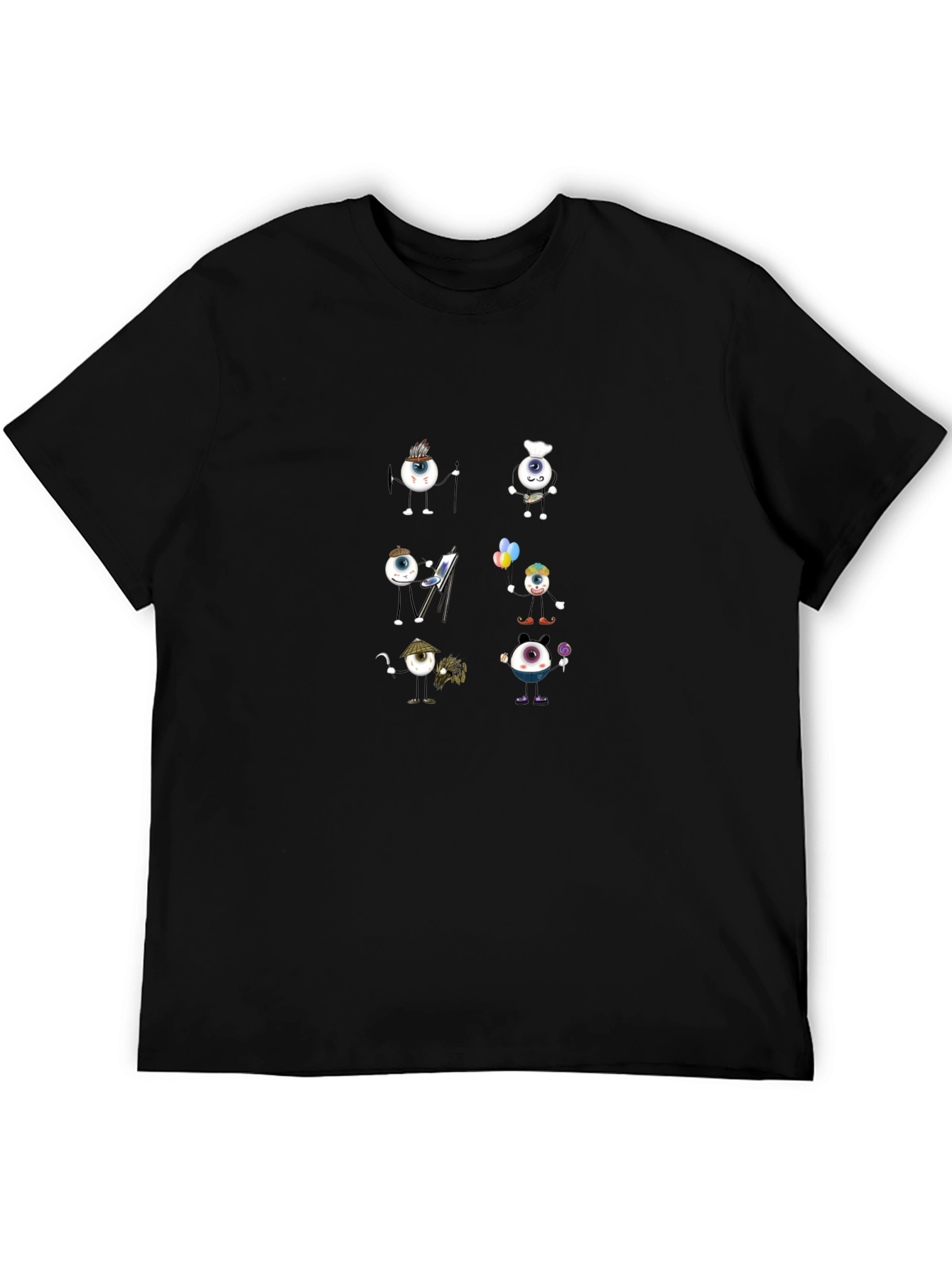 Eye Character Black Graphic T-Shirt