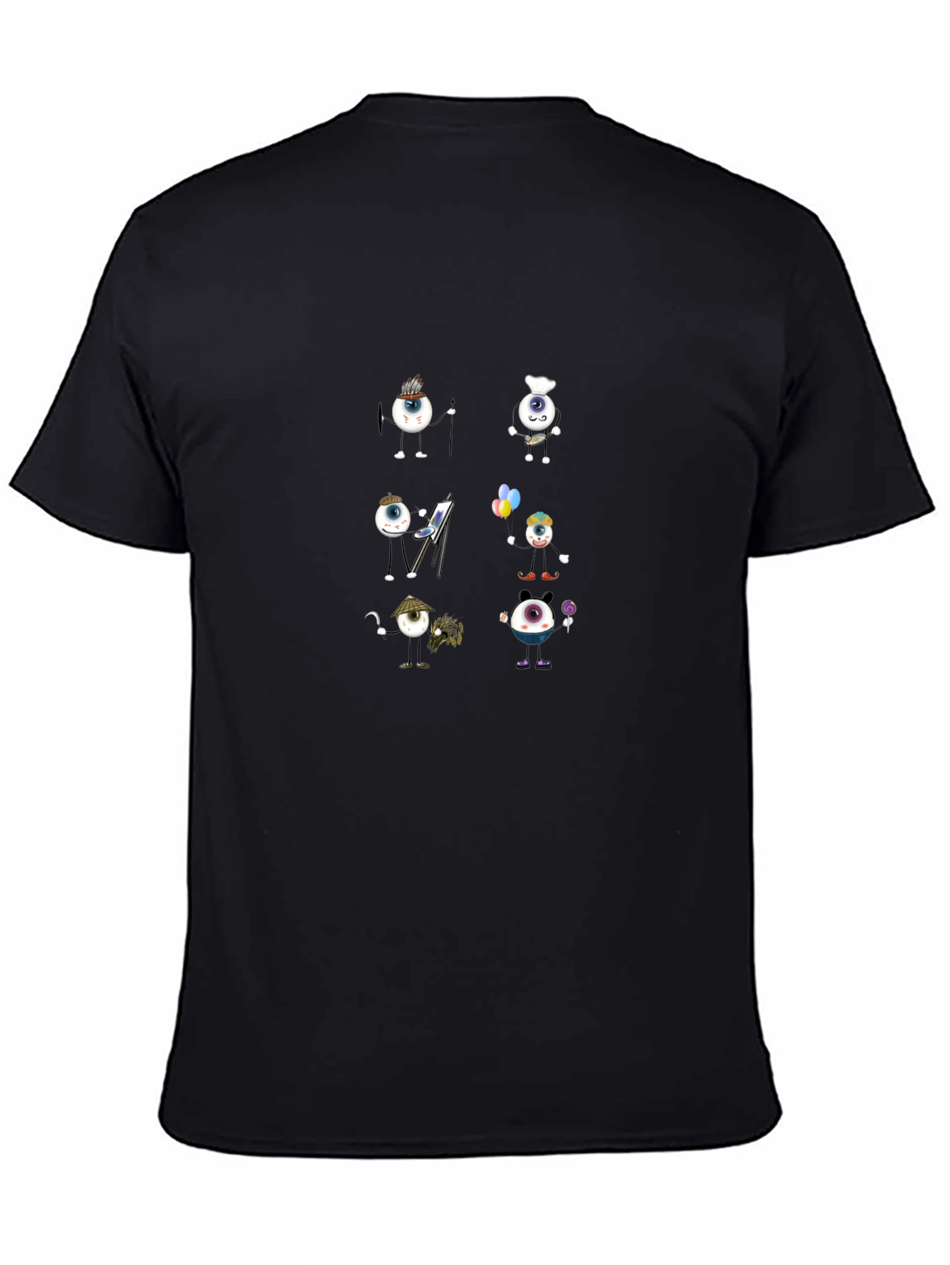 Eye Character Black Graphic T-Shirt