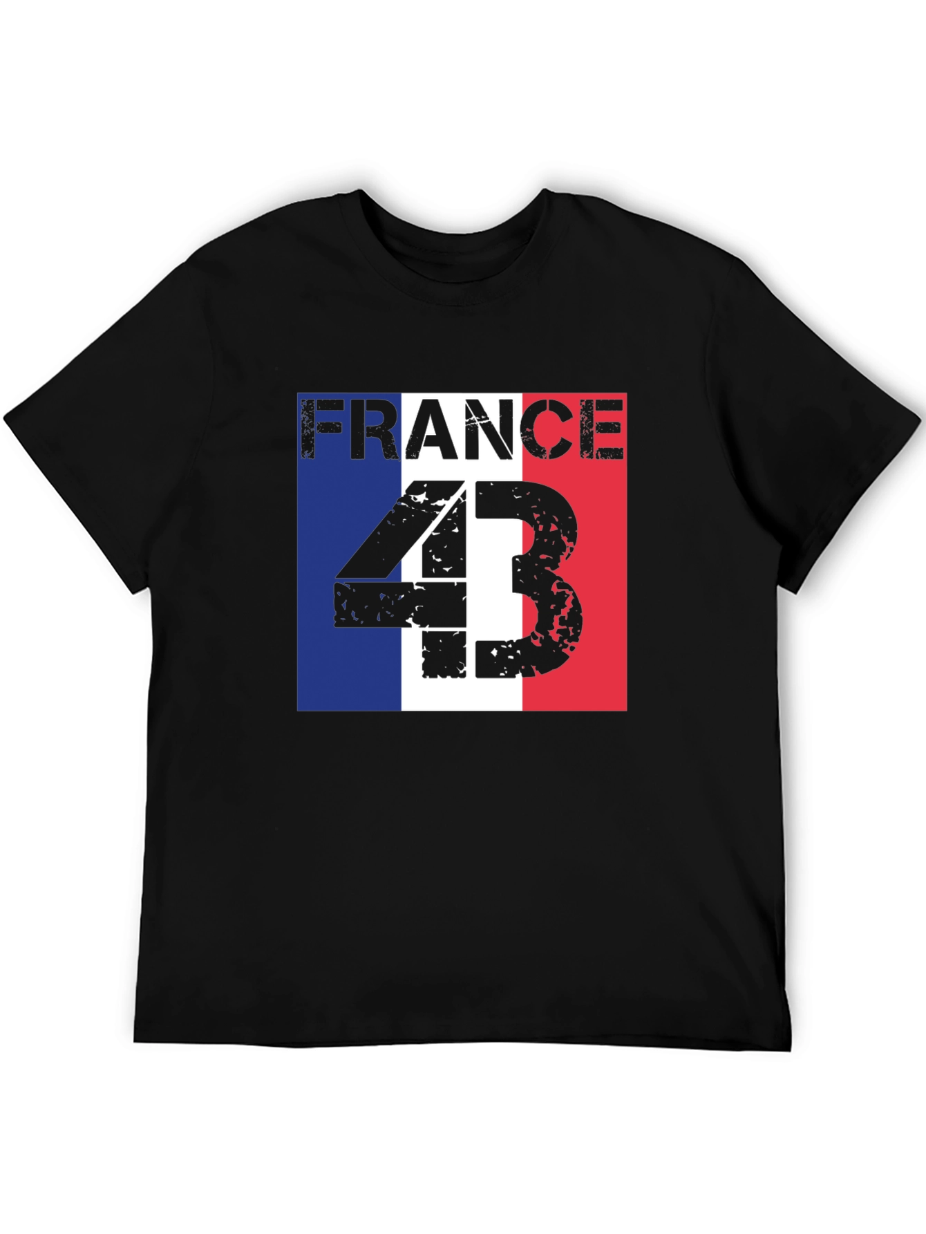 France 43 T-Shirt - Distressed Graphic Tee