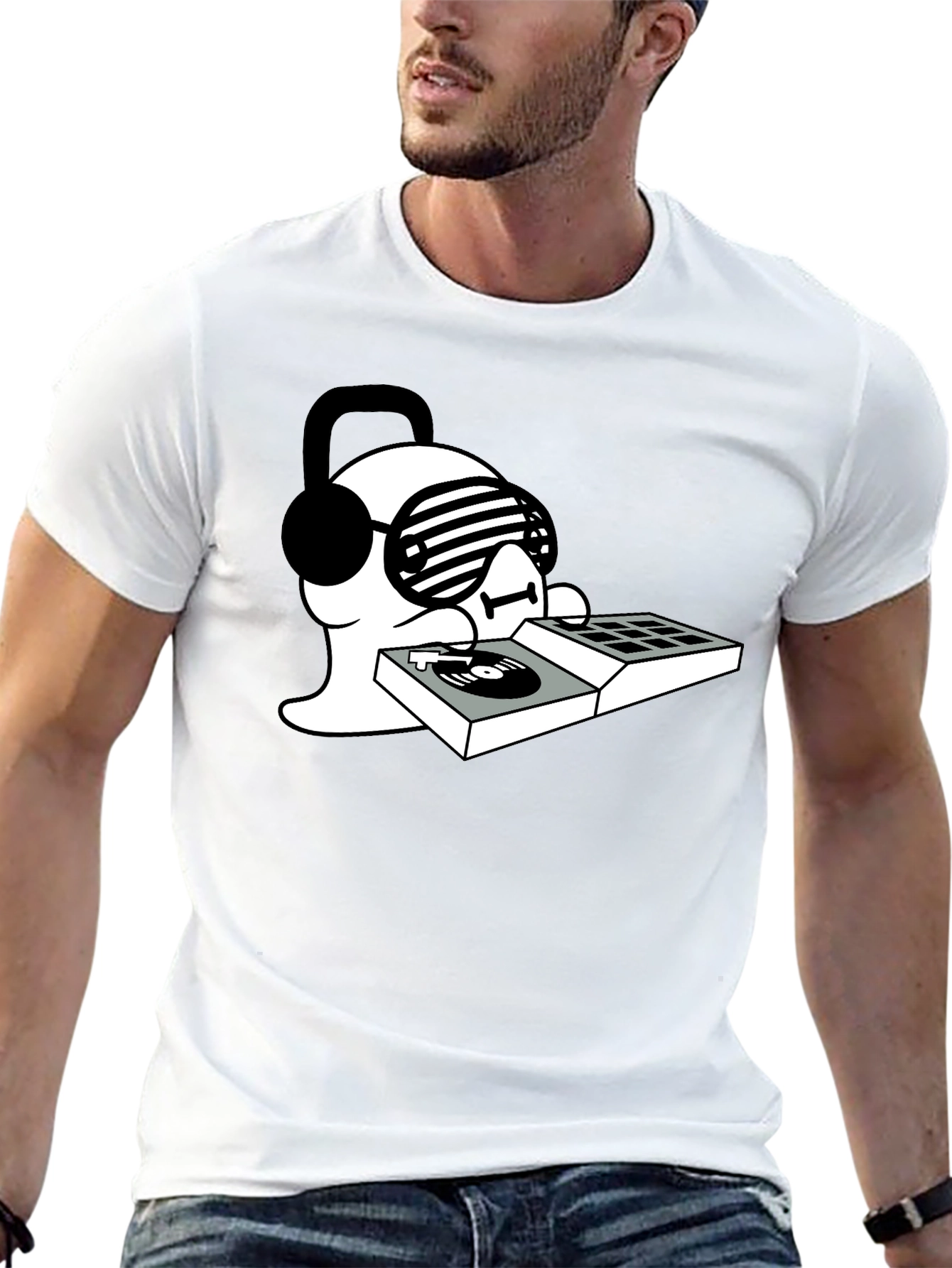 DJ Ghost T-Shirt - Black Graphic Tee