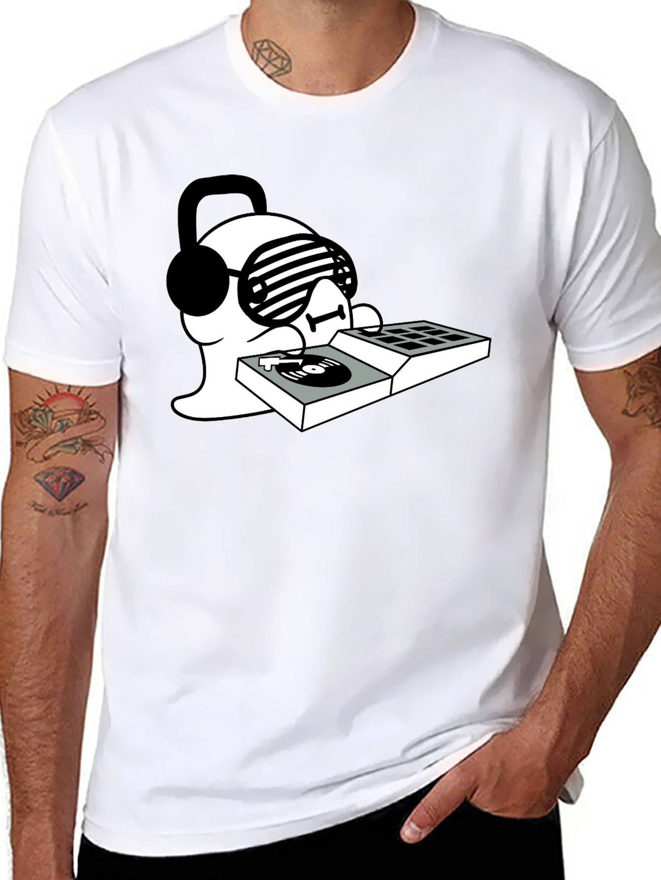 DJ Ghost T-Shirt - Black Graphic Tee