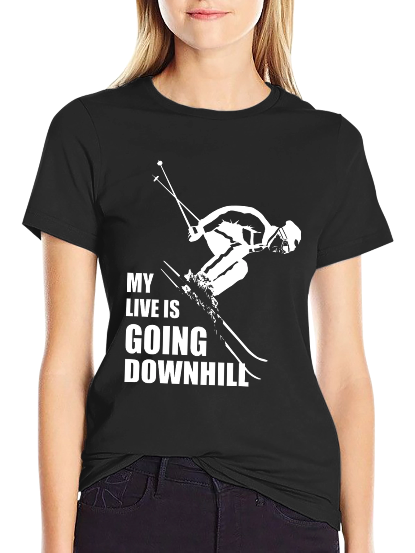 My Life is Going Downhill Ski T-Shirt