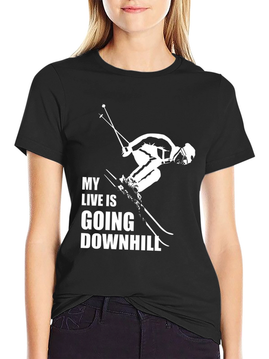My Life is Going Downhill Ski T-Shirt