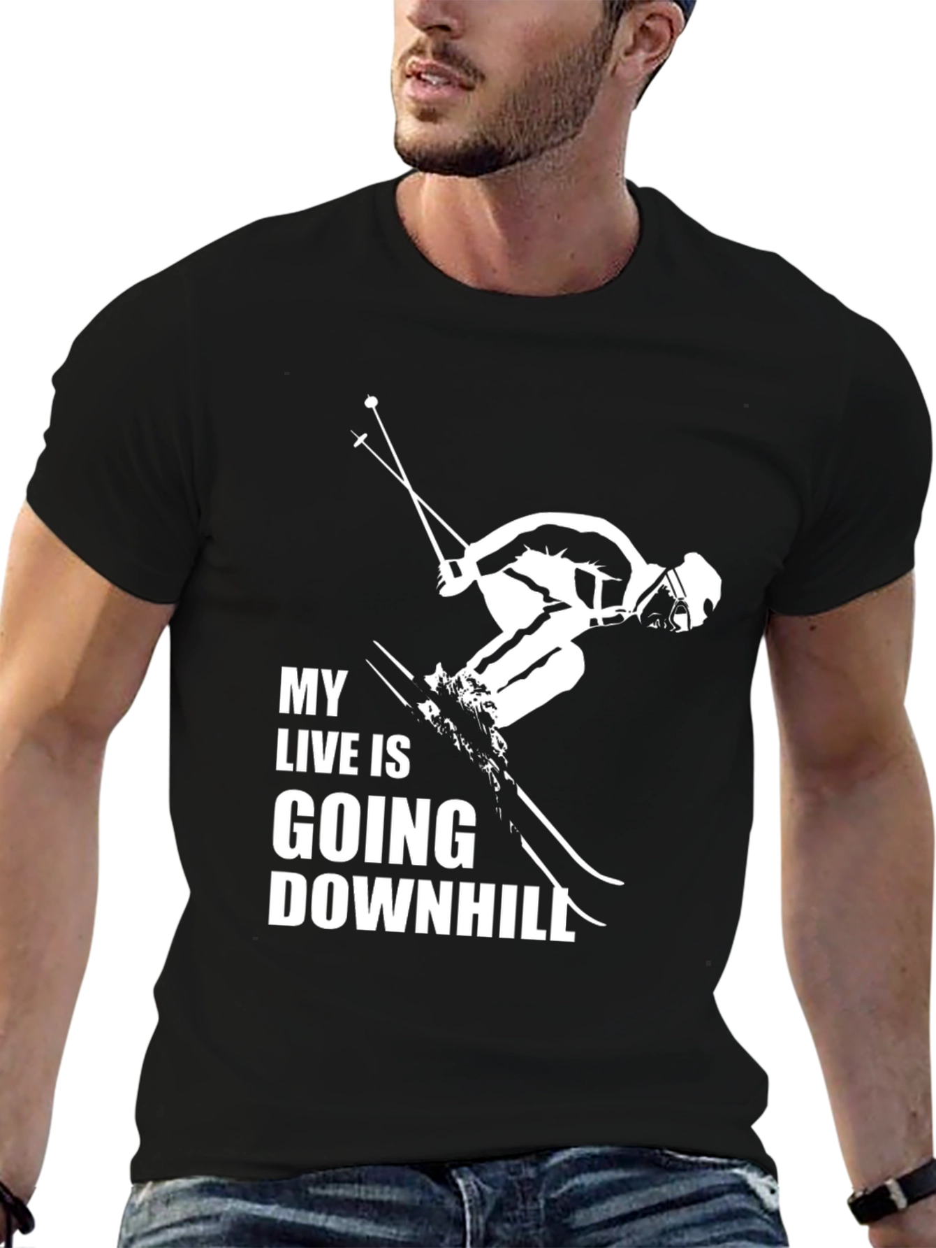 My Life is Going Downhill Ski T-Shirt