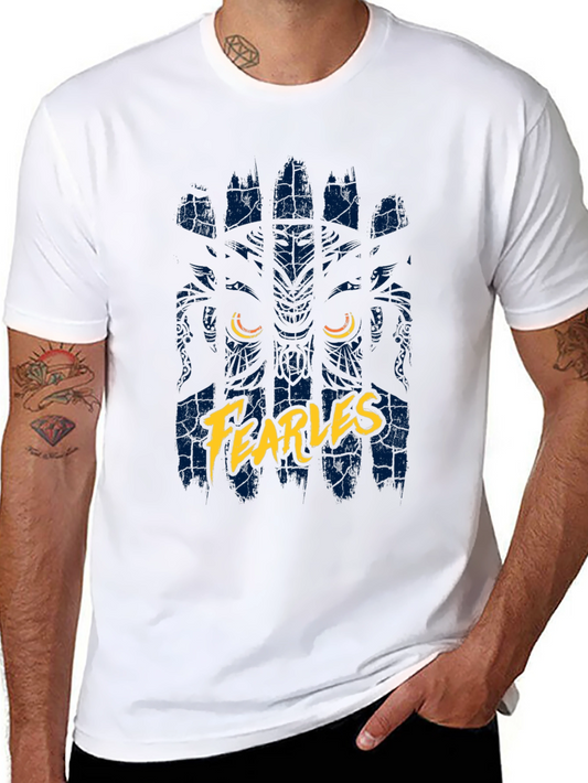 Fearless Lion Graphic T-Shirt - Black