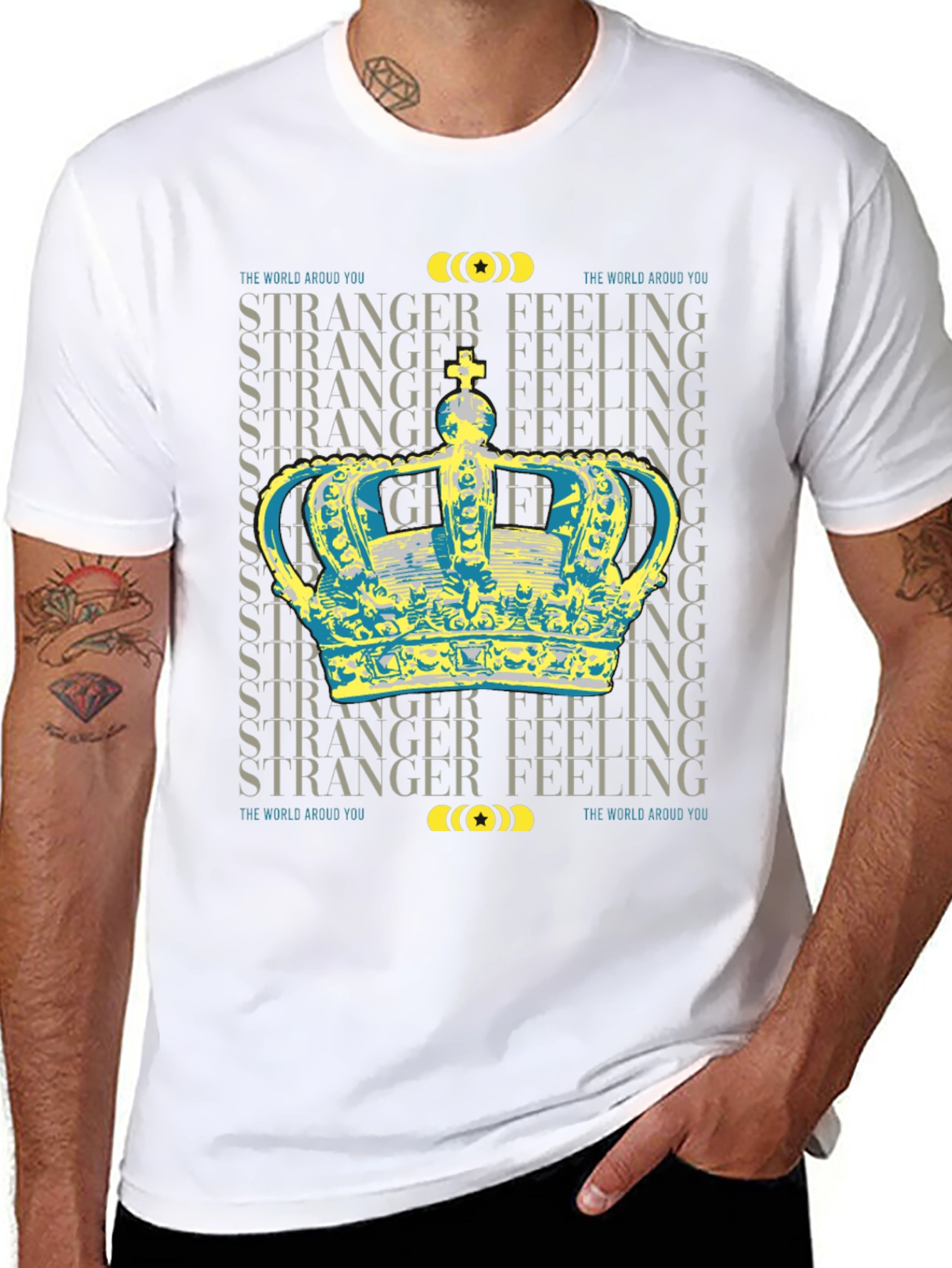 Stranger Feeling Crown Graphic Black T-Shirt