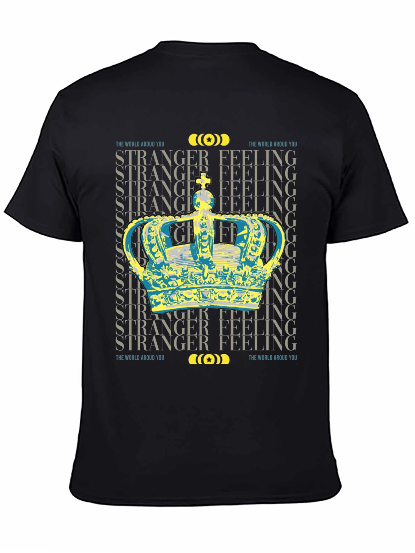 Stranger Feeling Crown Graphic Black T-Shirt