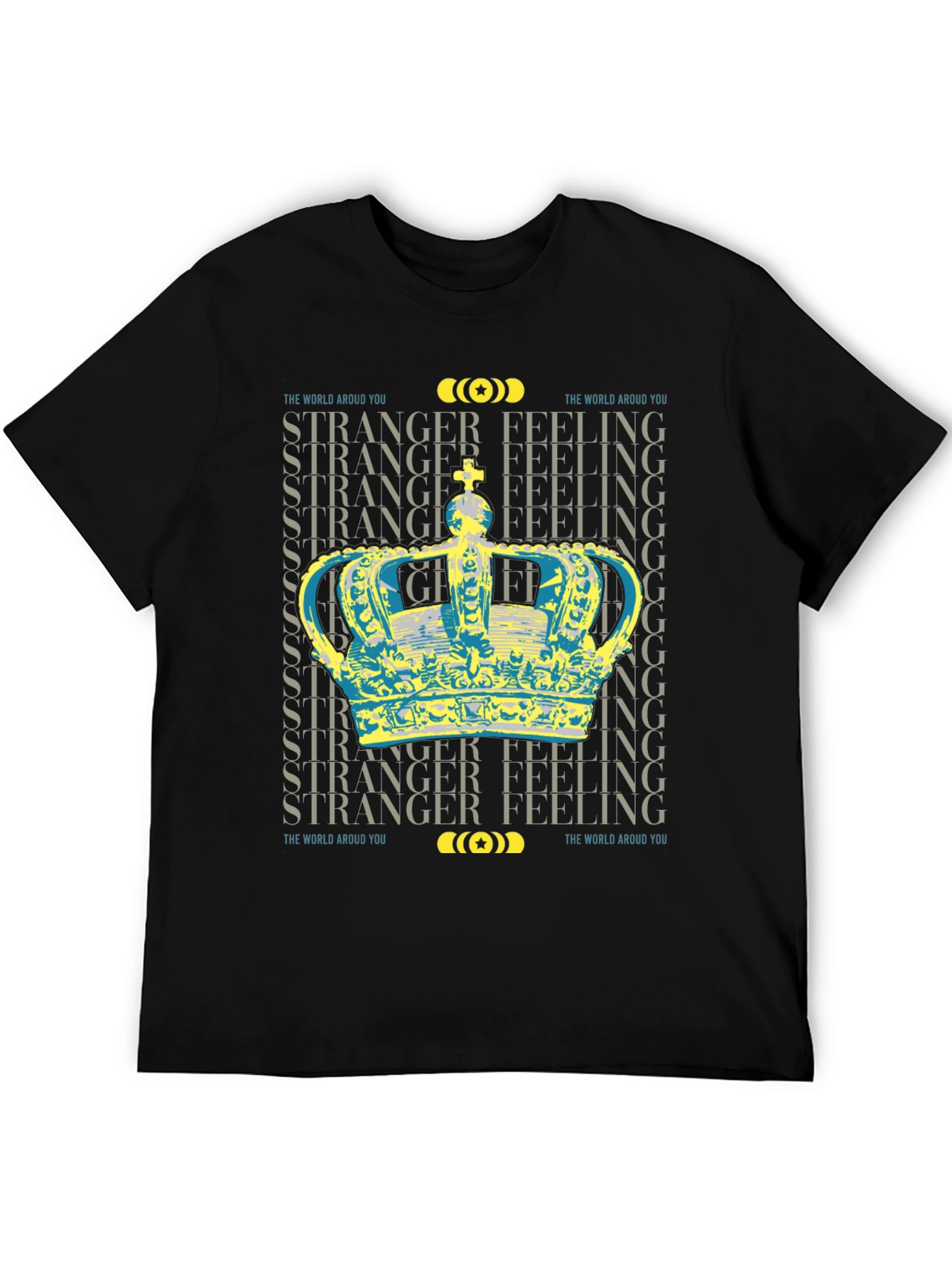 Stranger Feeling Crown Graphic Black T-Shirt